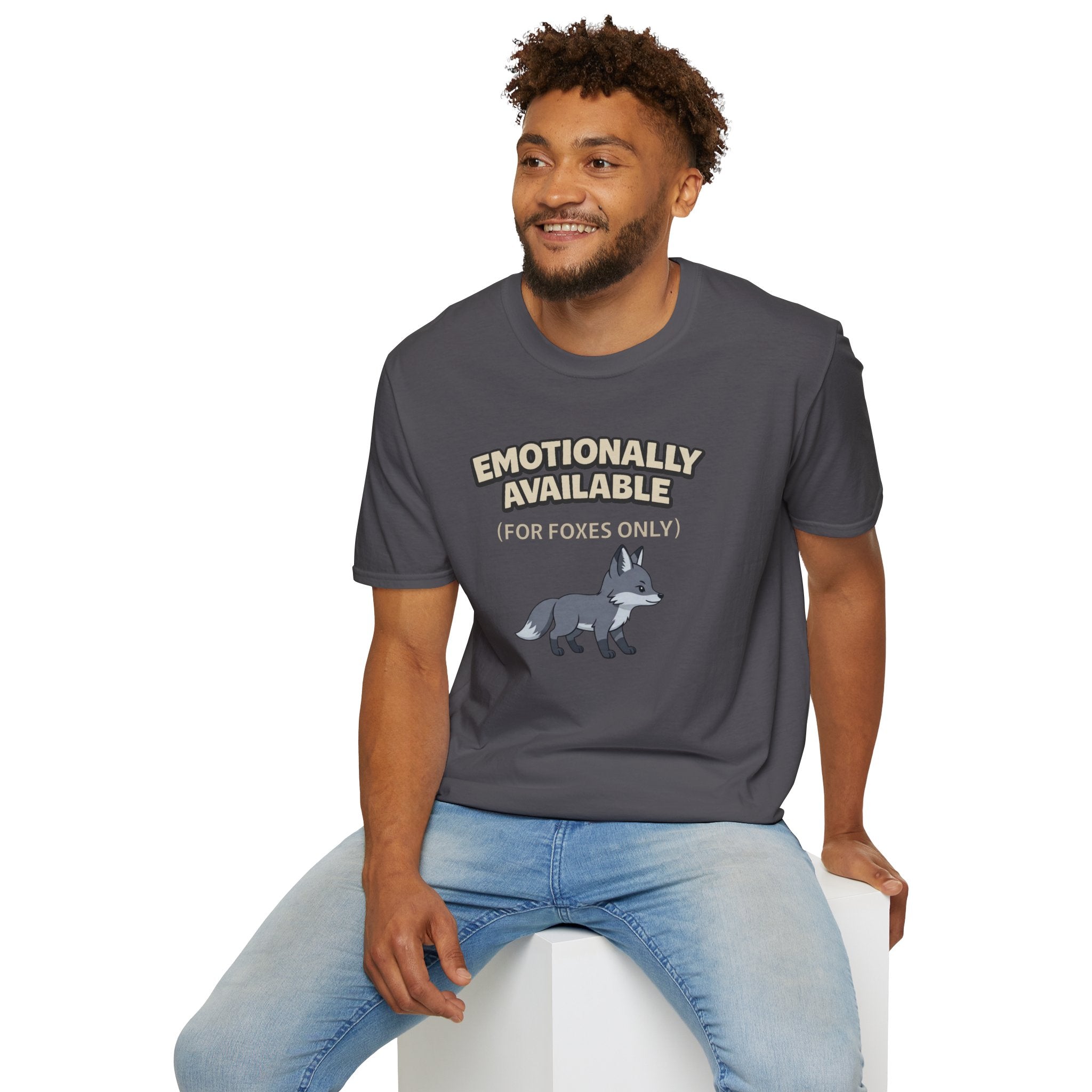"Emotionally Available (For Foxes Only)" Cute Fox T‑Shirt