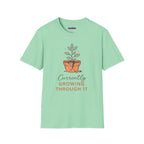 "Currently Growing Through It" Broken Potted Plant T-Shirt