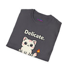 "Delicate. Like a Bomb." Cat T-Shirt