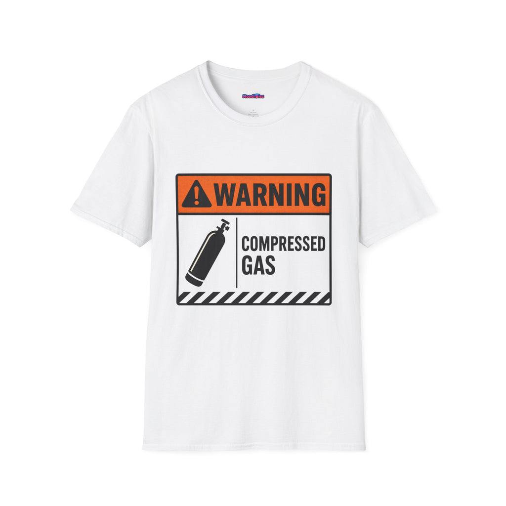 "Warning: Compressed Gas" Warning Sign T-Shirt