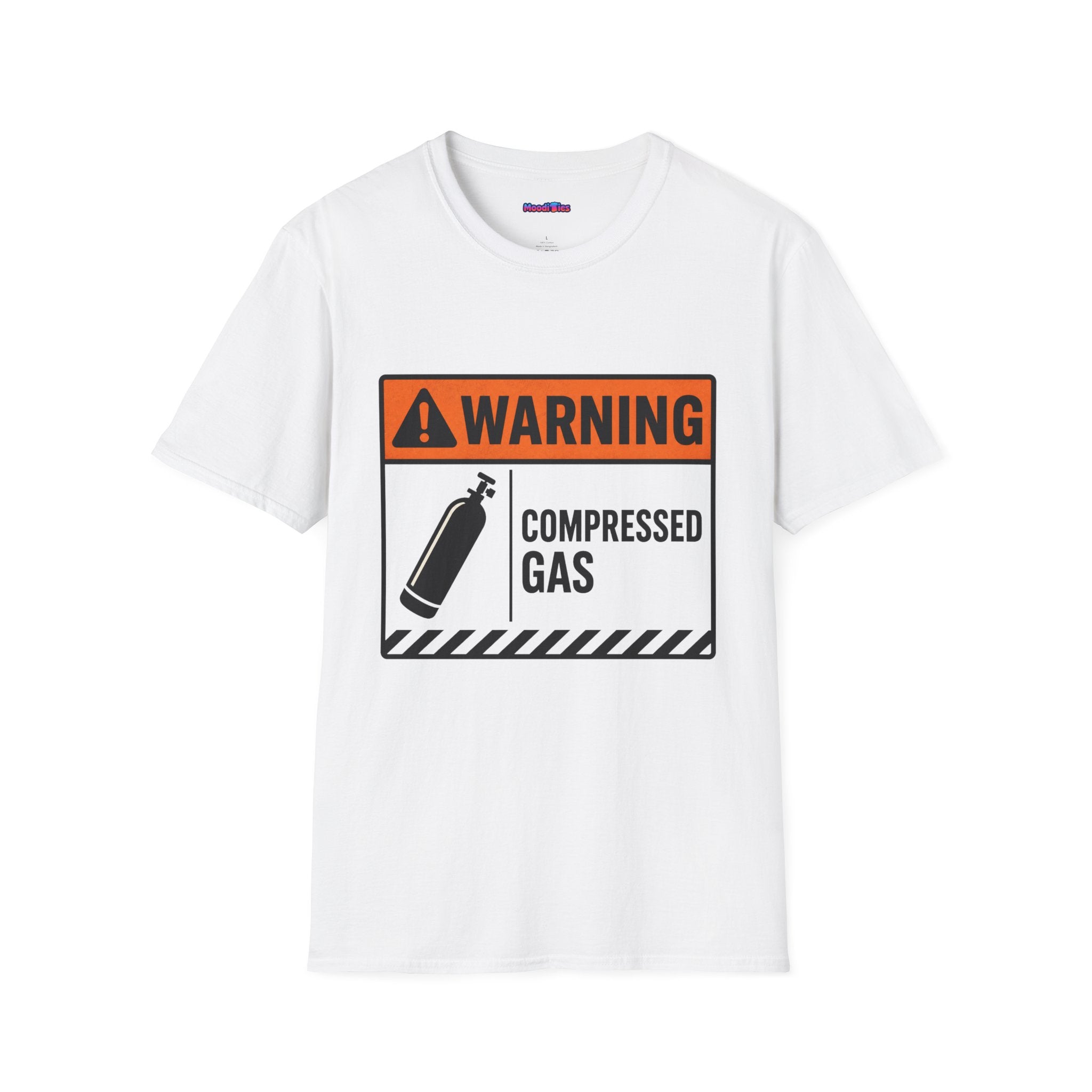 "Warning: Compressed Gas" Warning Sign T-Shirt