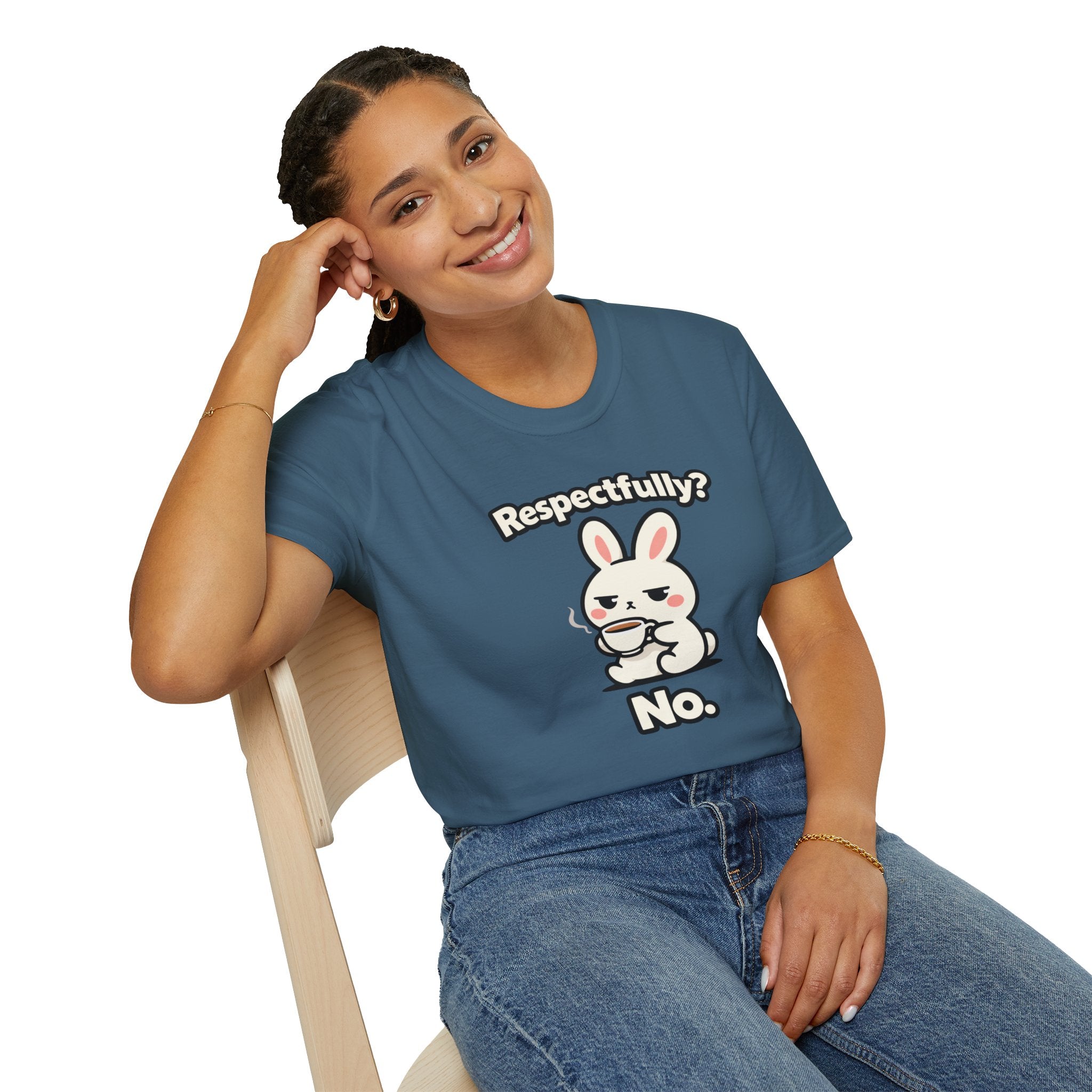 "Respectfully? No." Bunny Tea T-Shirt
