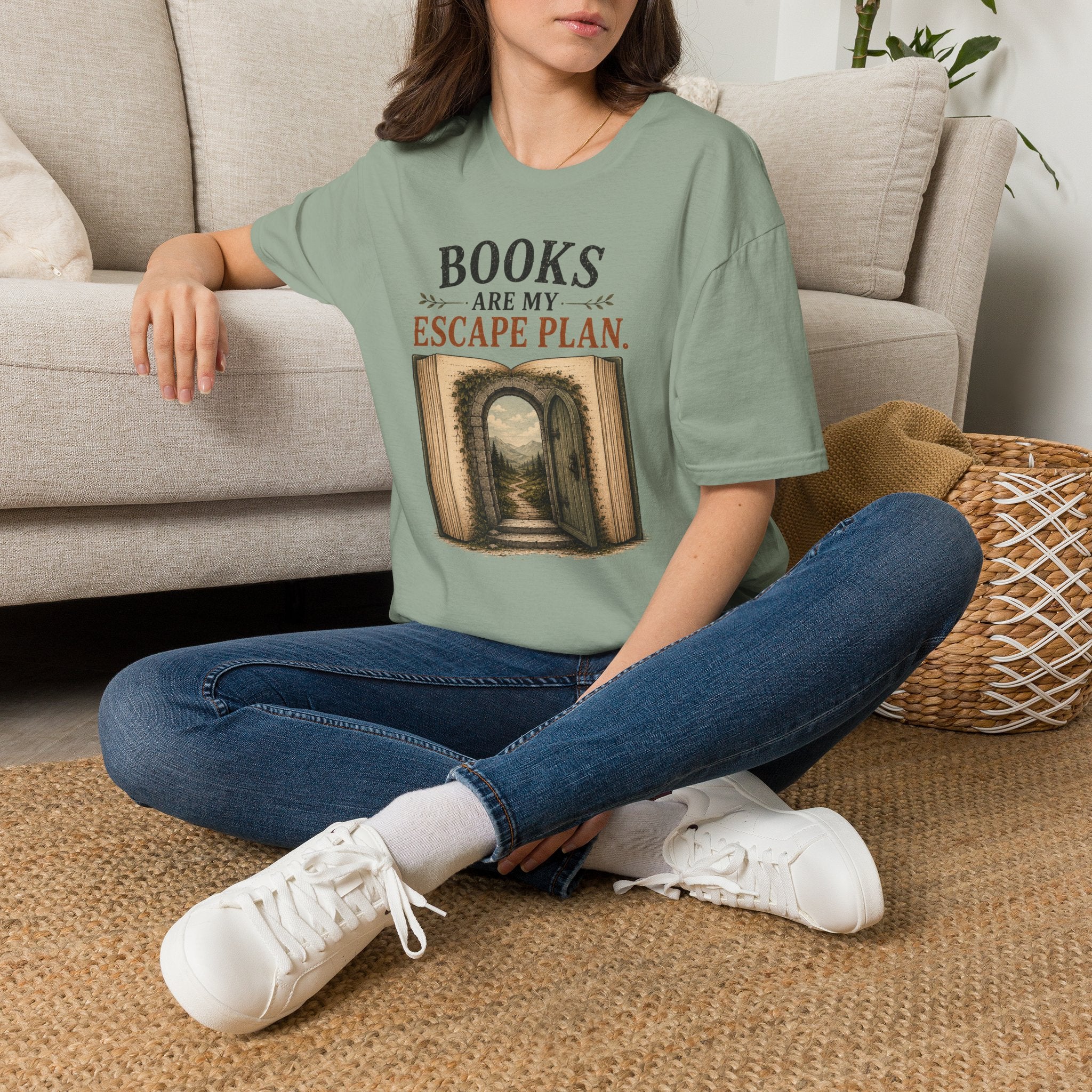"Books Are My Escape Plan." Book Portal T-Shirt