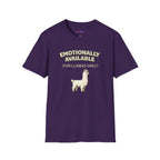 “Emotionally Available (For Llamas Only)” Cute Llama T-Shirt