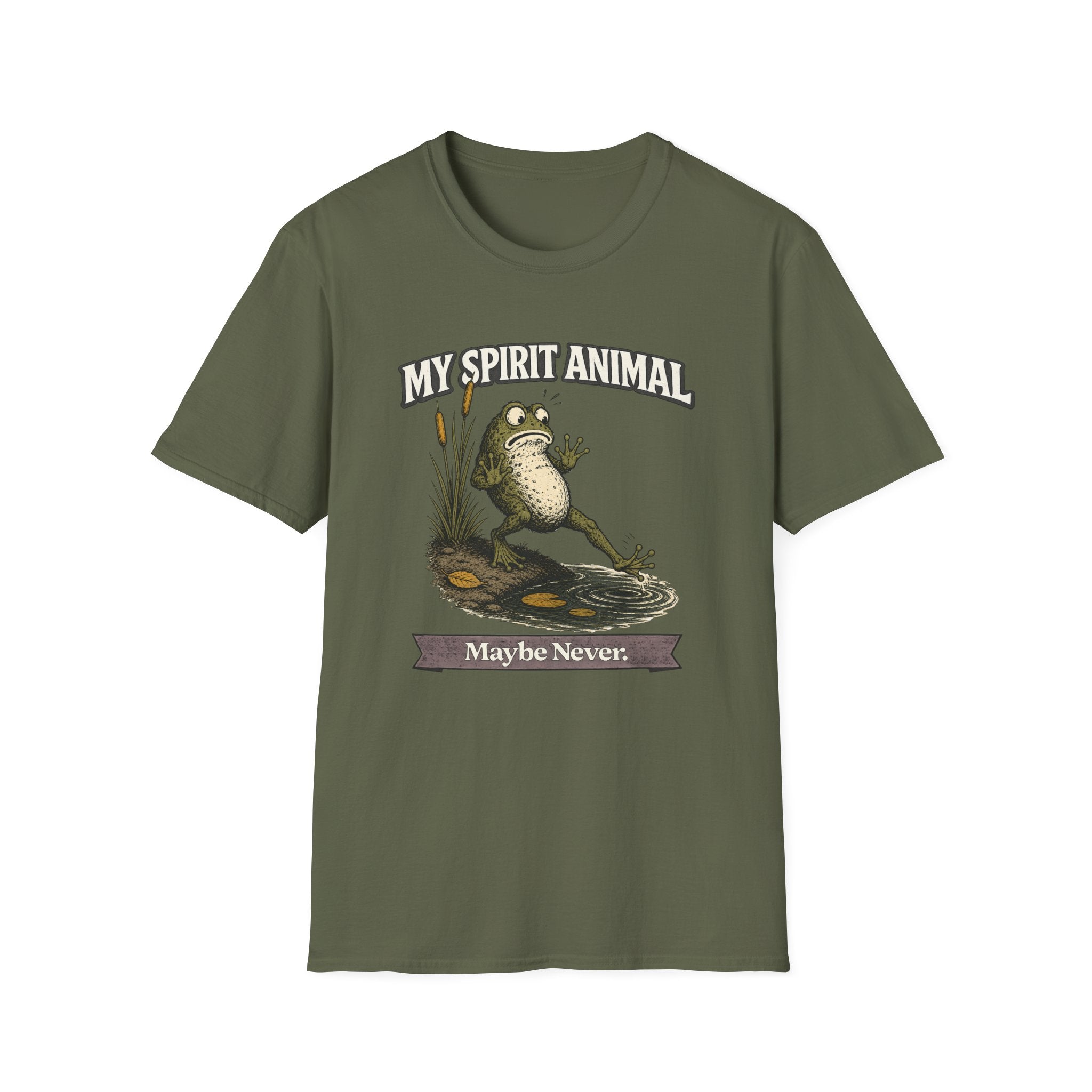 "My Spirit Animal: Frog (Maybe Never)" T-Shirt