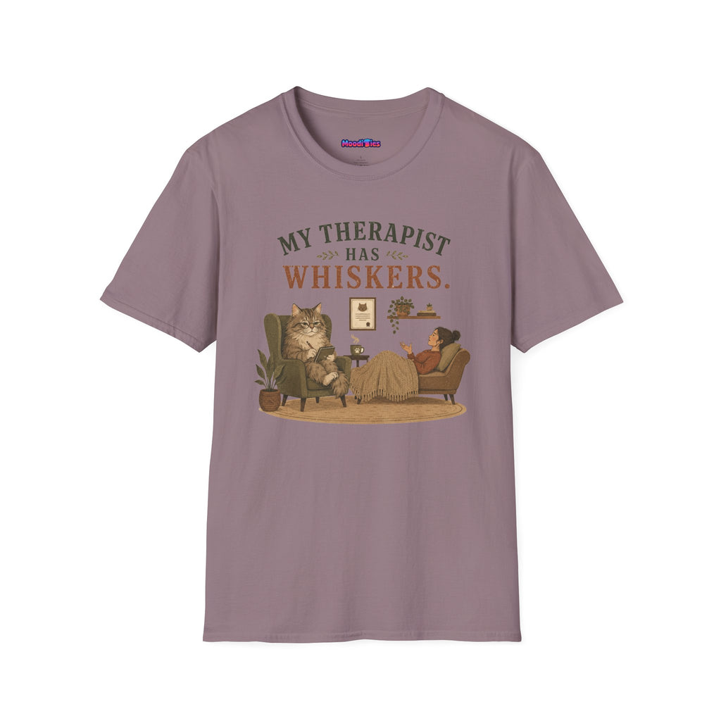 "My Therapist Has Whiskers." Therapy Cat T-Shirt
