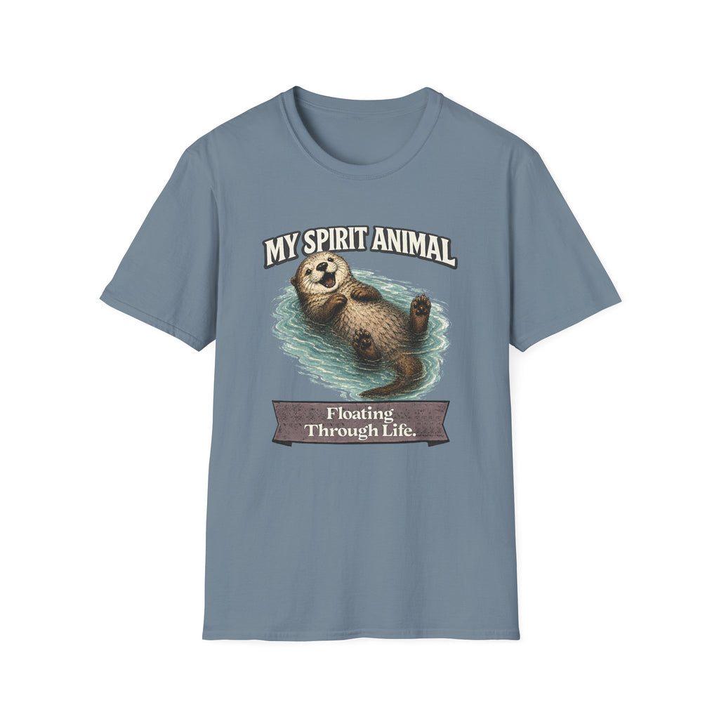 "My Spirit Animal: Otter (Floating Through Life)" T-Shirt