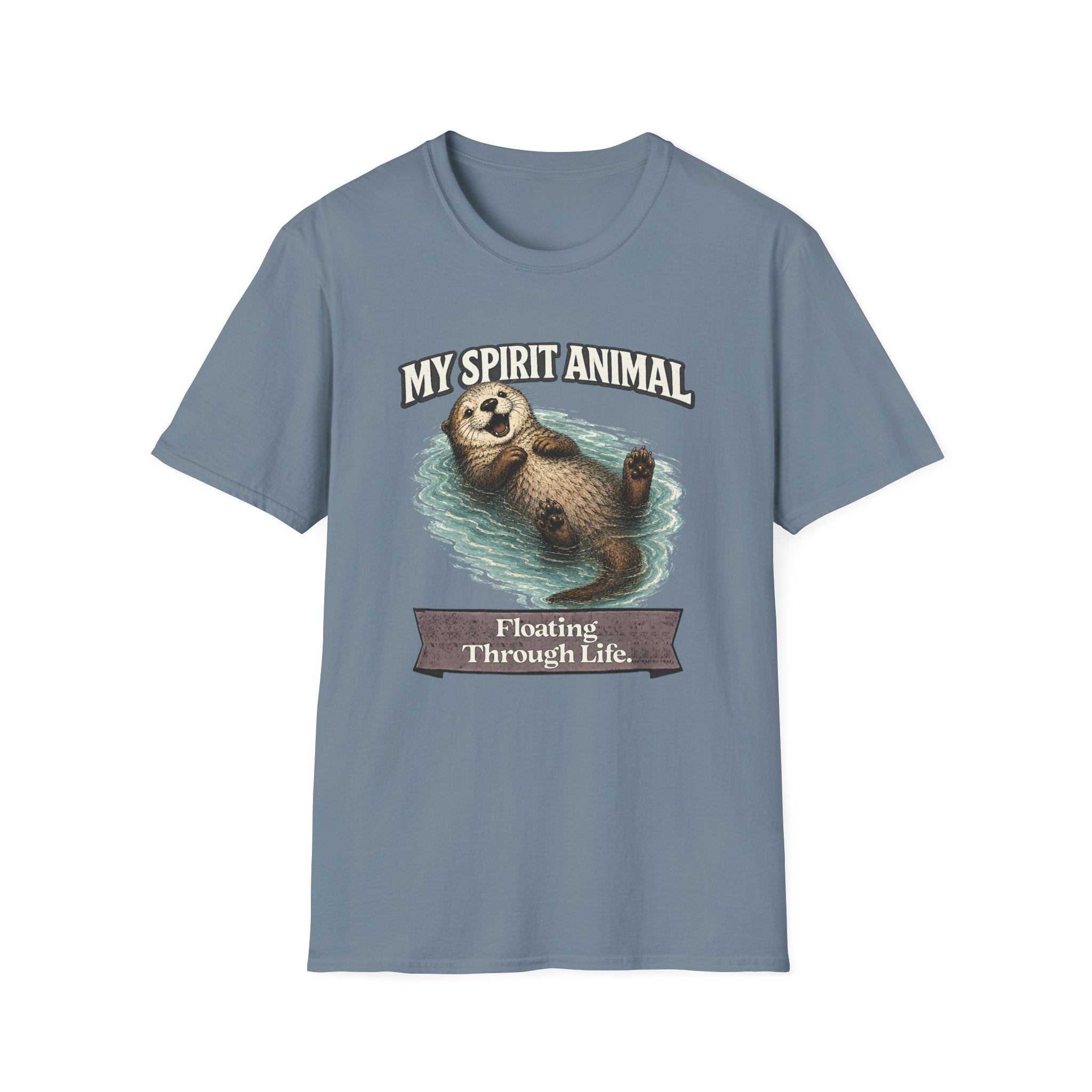 "My Spirit Animal: Otter (Floating Through Life)" T-Shirt