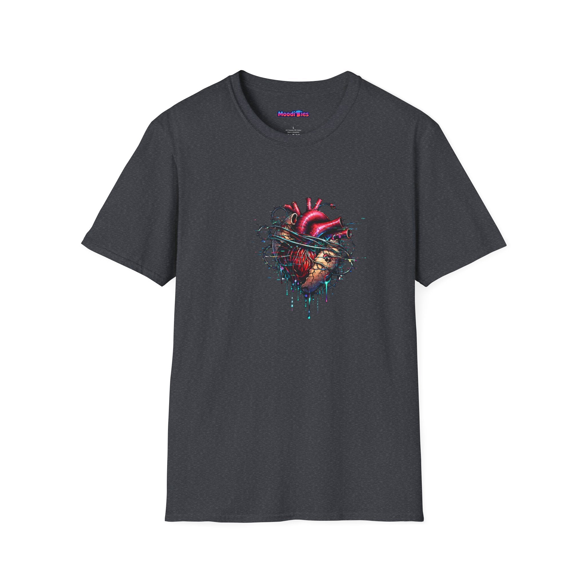 Entangled Heart T-Shirt — X-Ray Anatomical Heart Graphic Tee