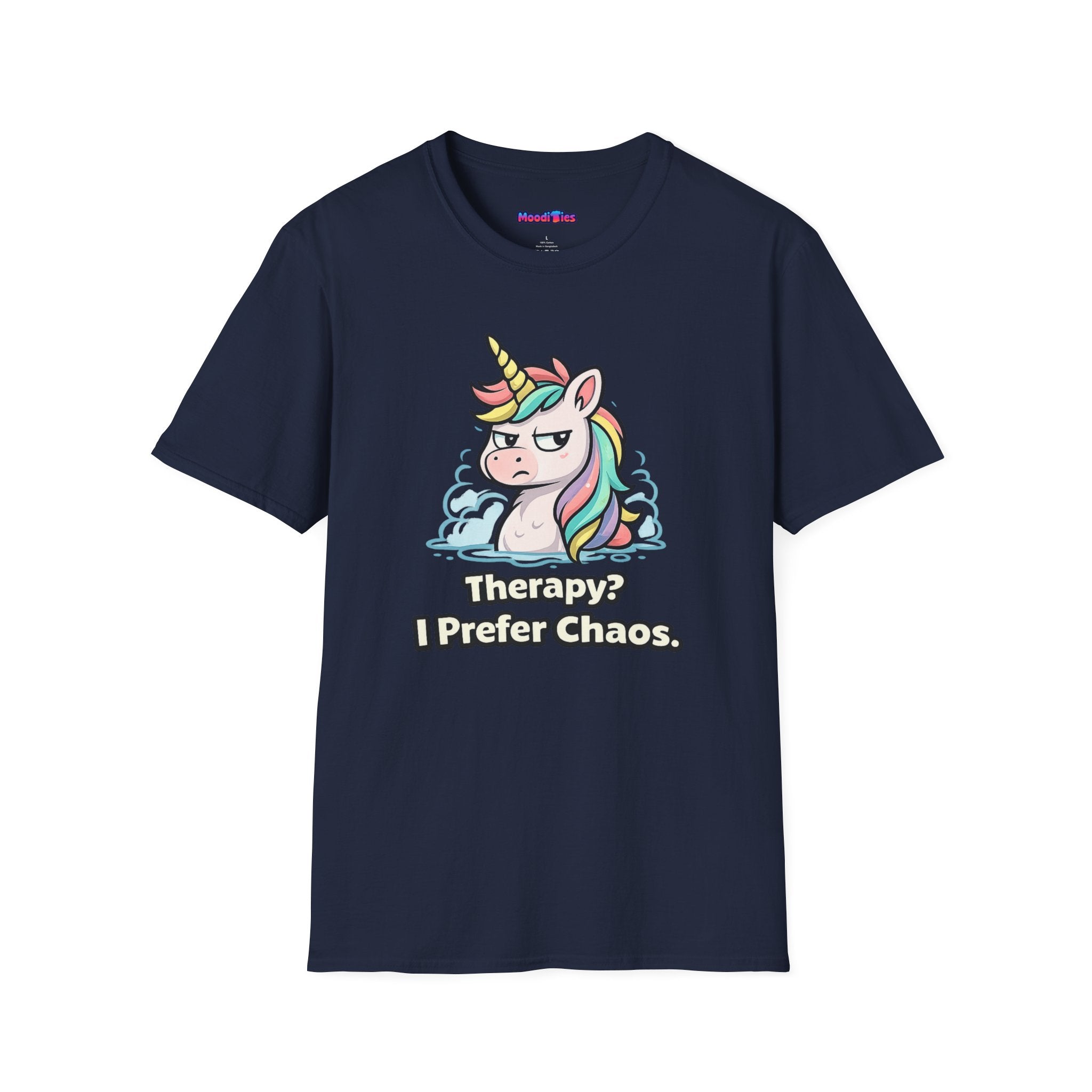 "Therapy? I Prefer Chaos." Unicorn T-Shirt