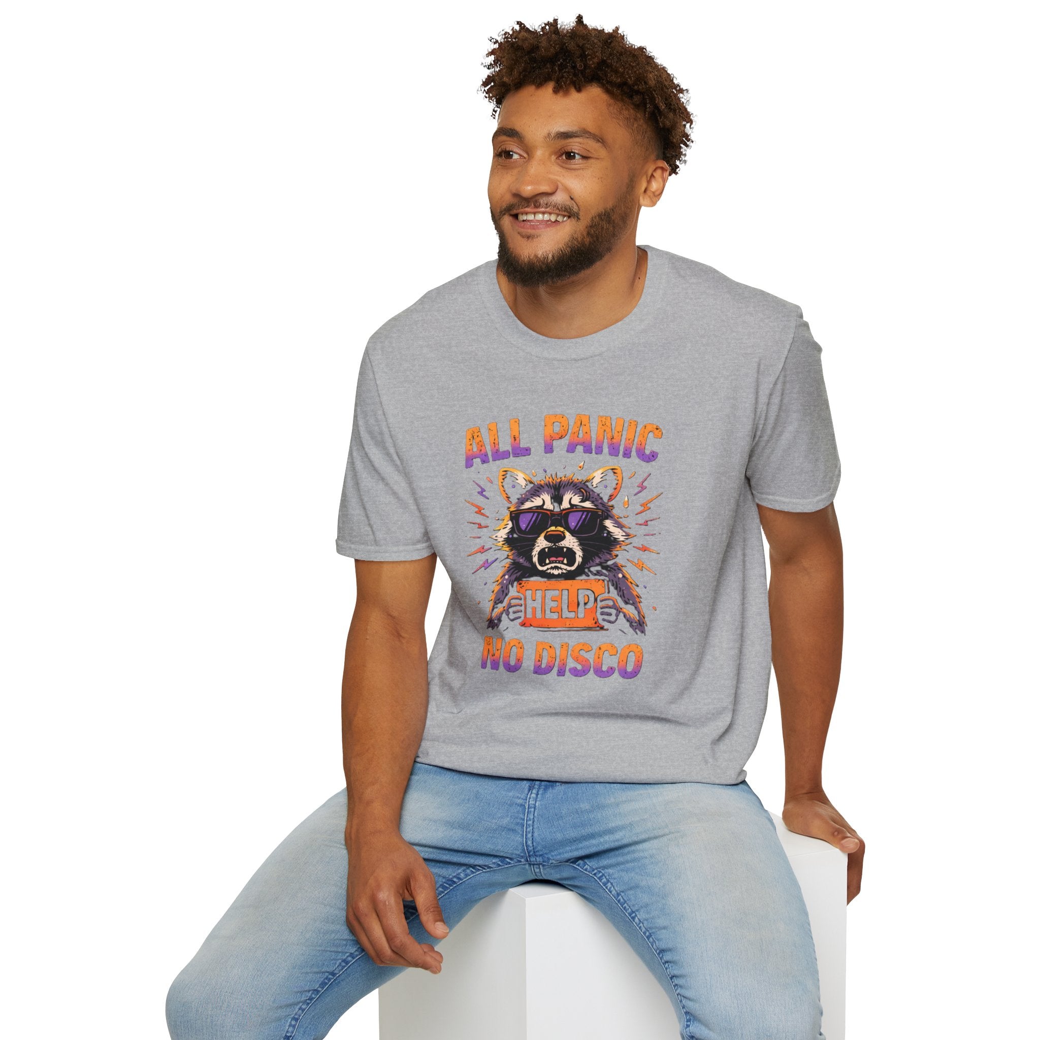"All Panic, No Disco" Raccoon T-Shirt