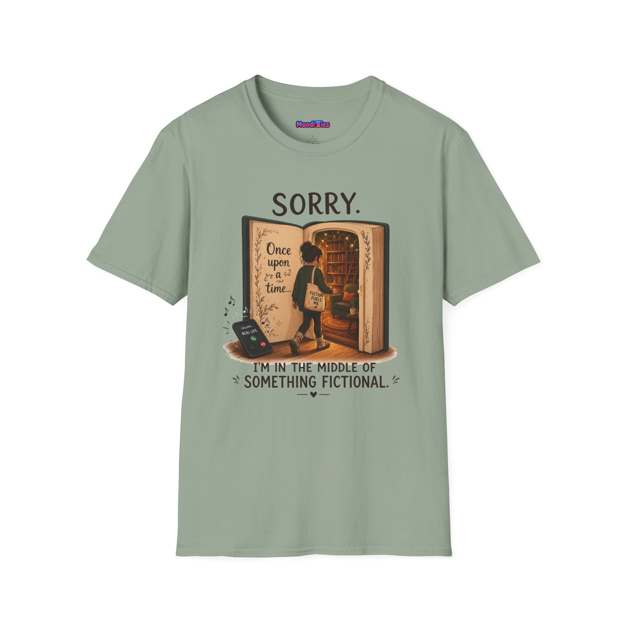 "Sorry. I'm In the Middle of Something Fictional." Book Portal T-Shirt