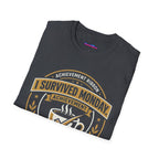 "I Survived Monday" Achievement Ribbon T-Shirt
