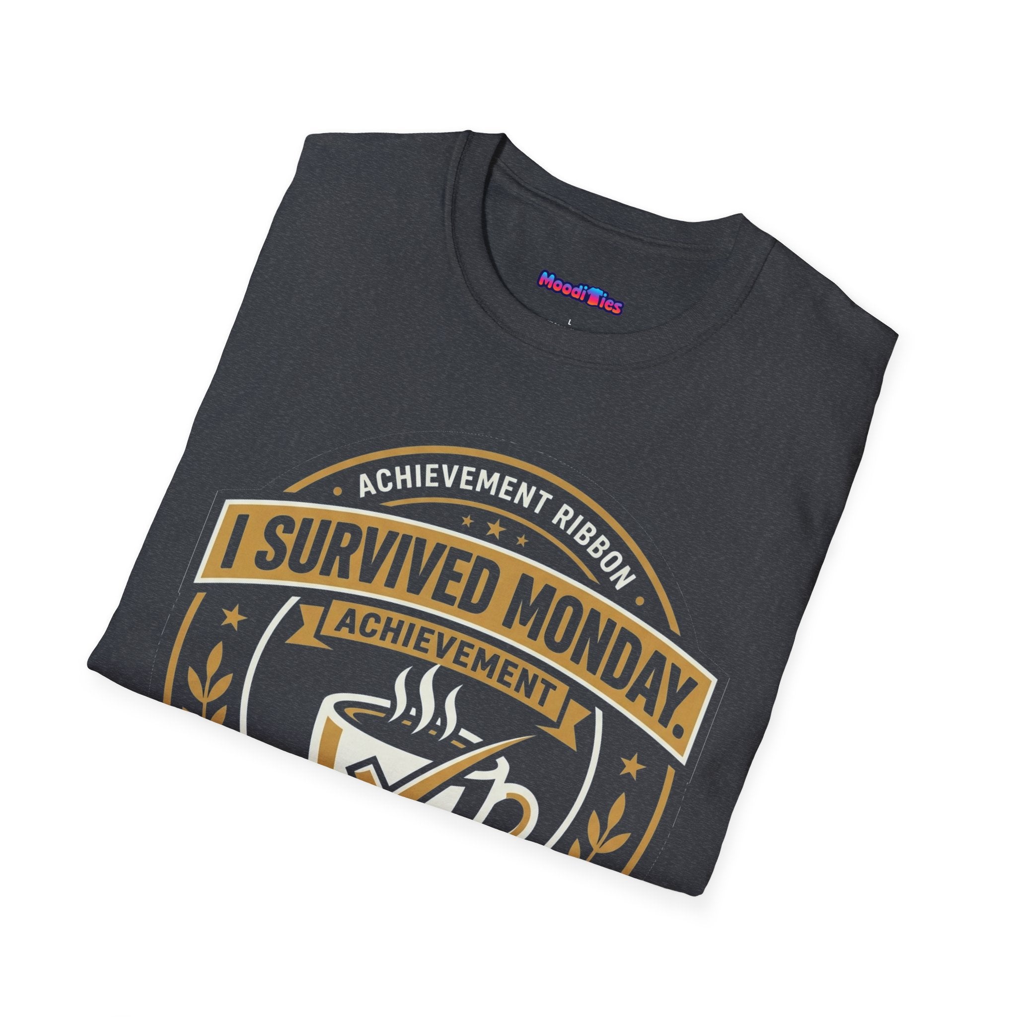 "I Survived Monday" Achievement Ribbon T-Shirt