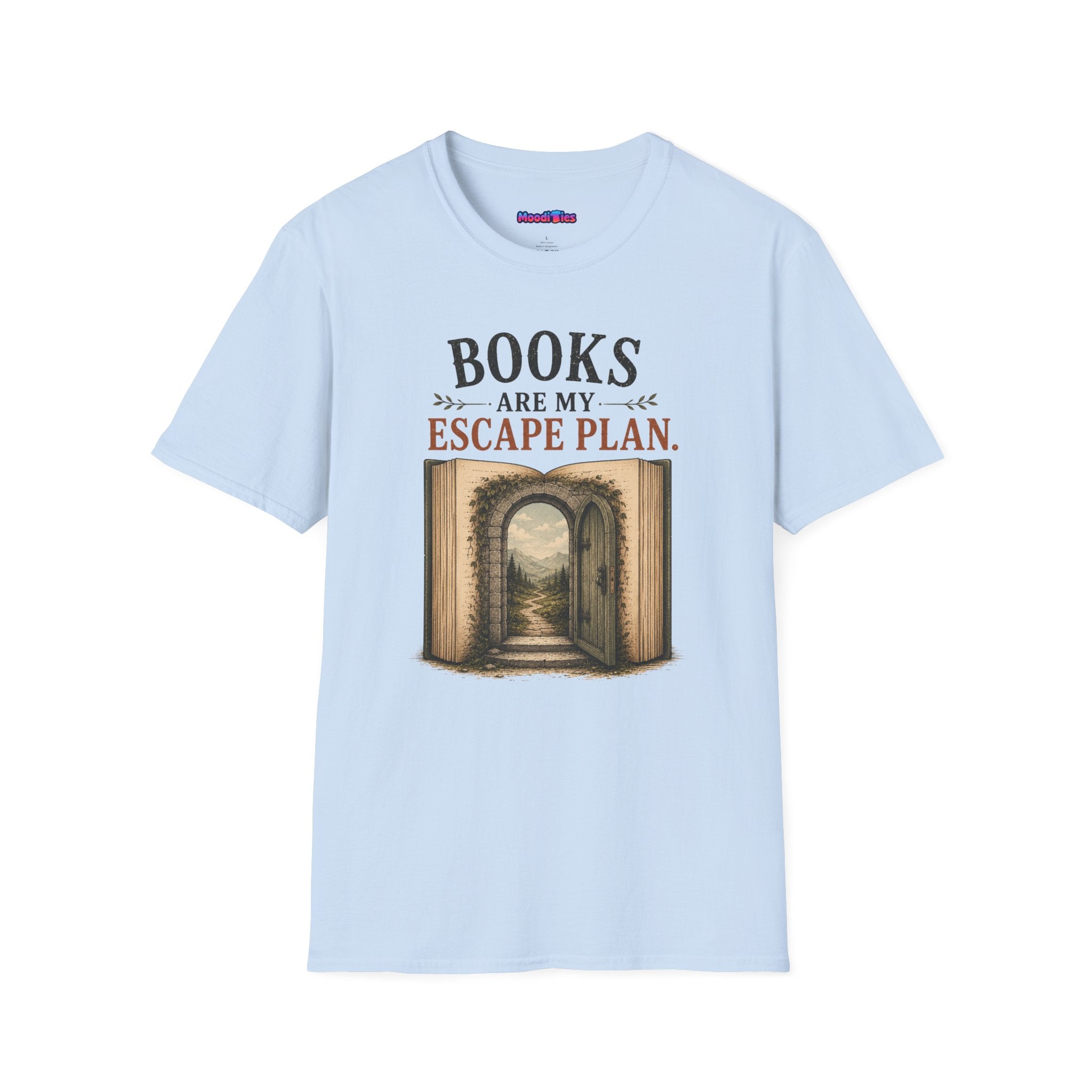 "Books Are My Escape Plan." Book Portal T-Shirt