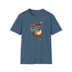 Text "Wait… You Said Emo?" with funny confused emu illustration