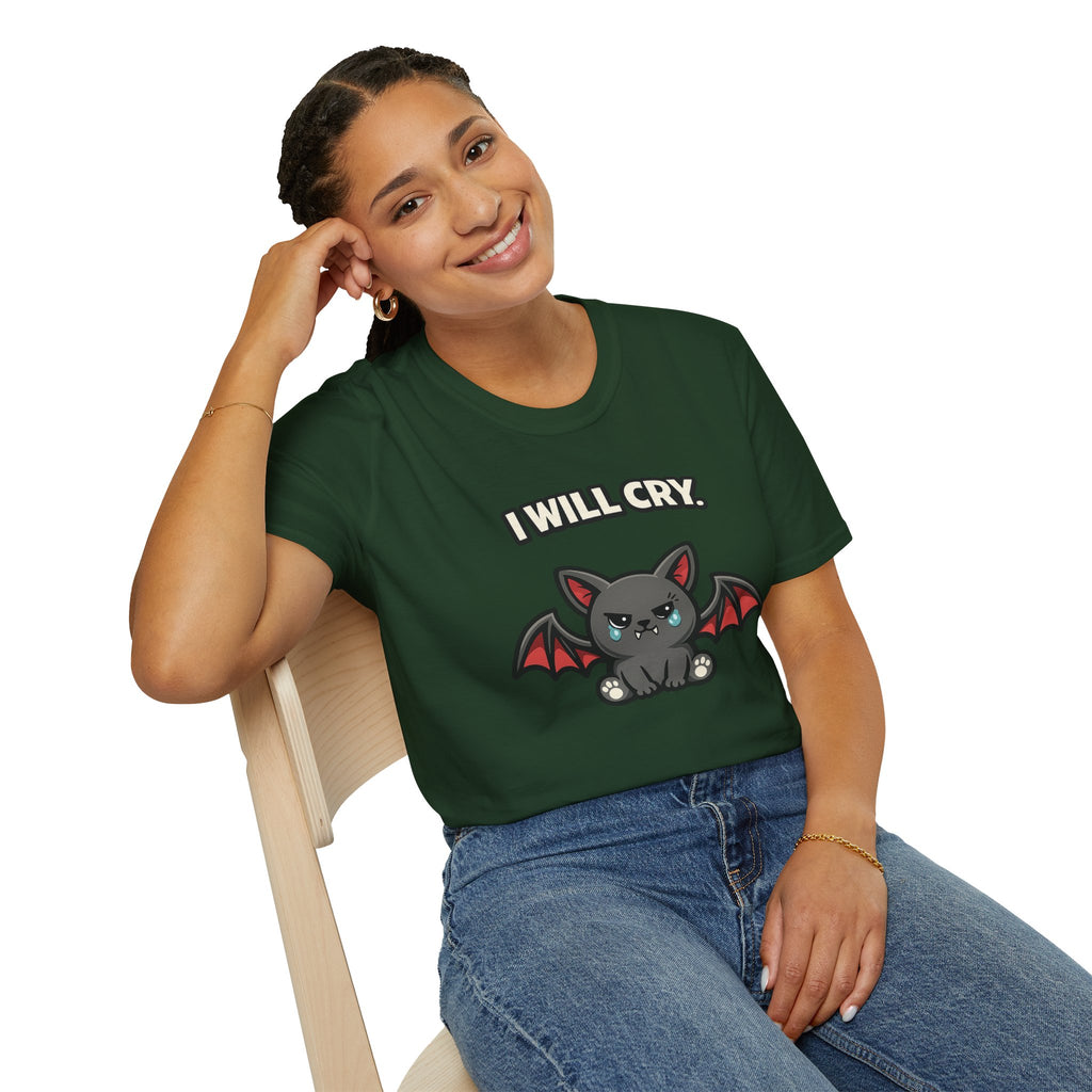 "I Will Cry" Kawaii Baby Bat T-Shirt