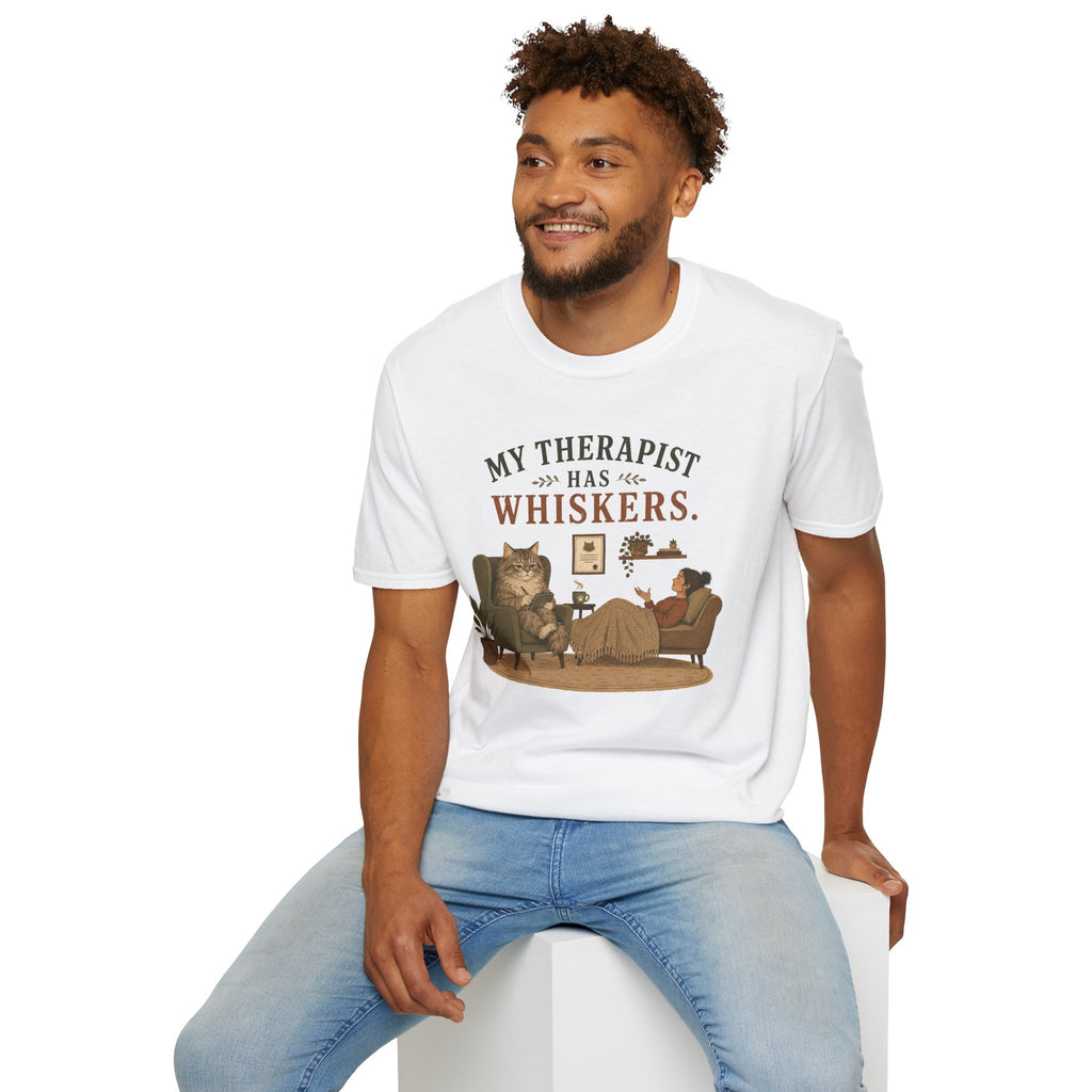 "My Therapist Has Whiskers." Therapy Cat T-Shirt