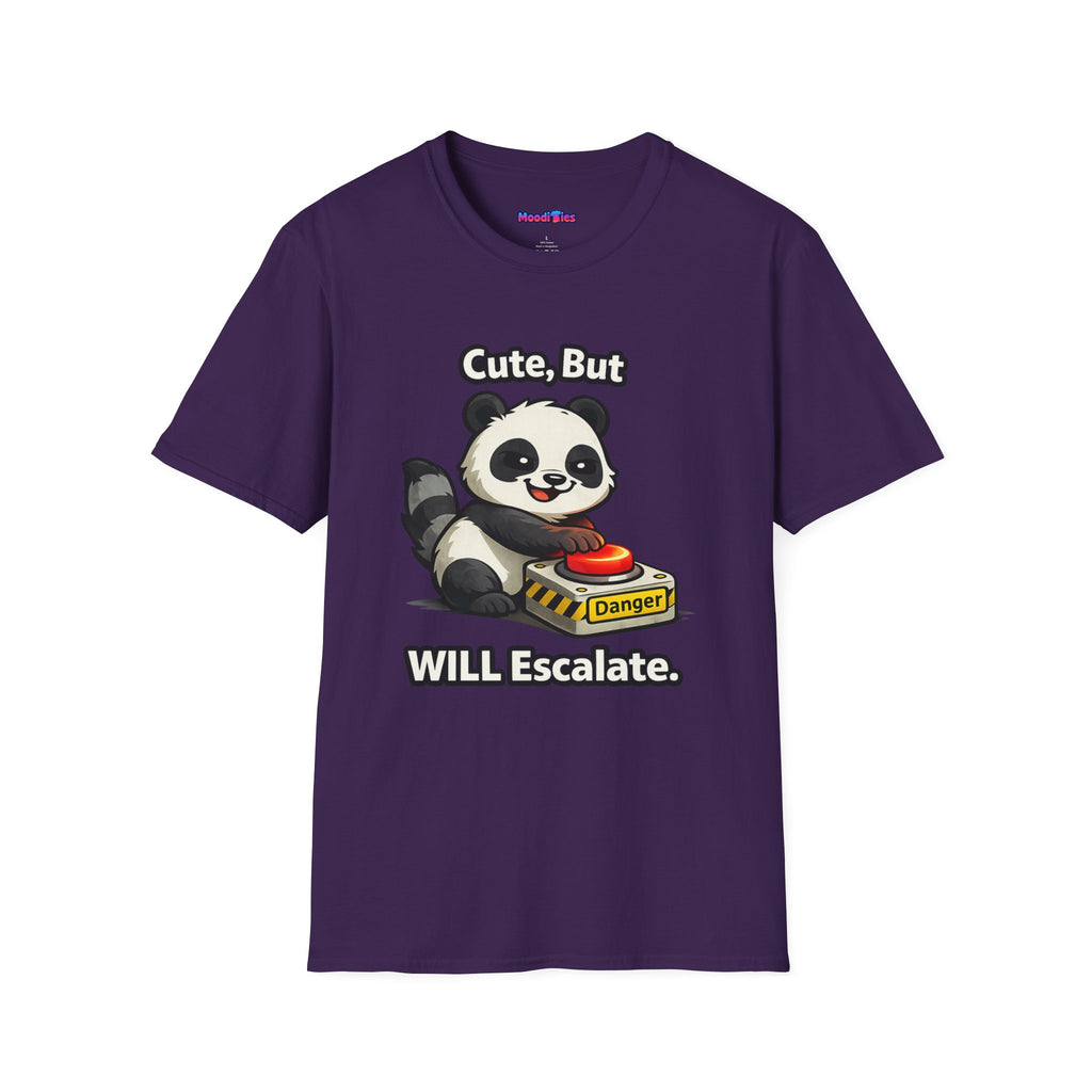 "Cute, But Will Escalate" Danger Panda T-Shirt