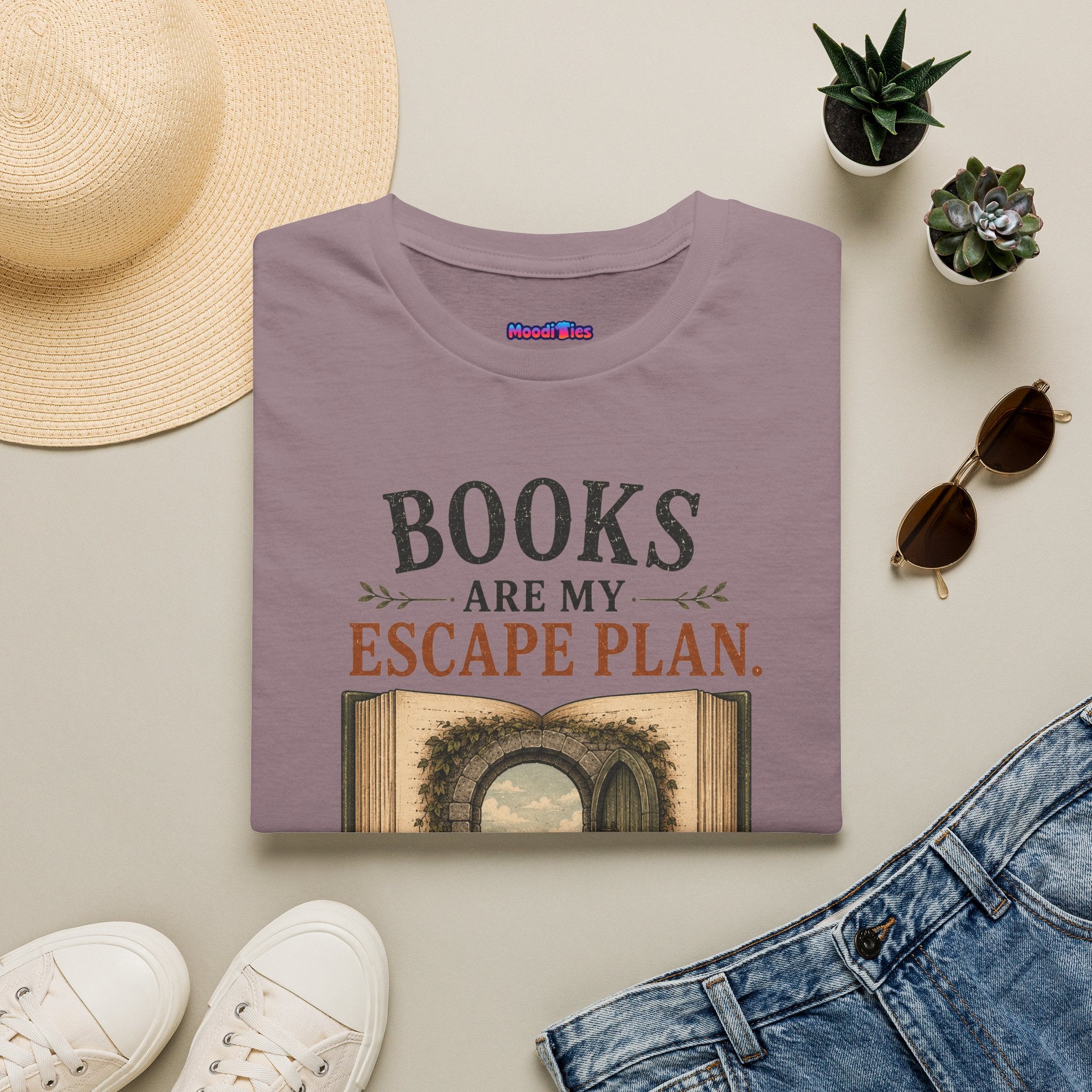 "Books Are My Escape Plan." Book Portal T-Shirt