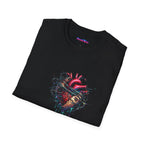 Entangled Heart T-Shirt — X-Ray Anatomical Heart Graphic Tee