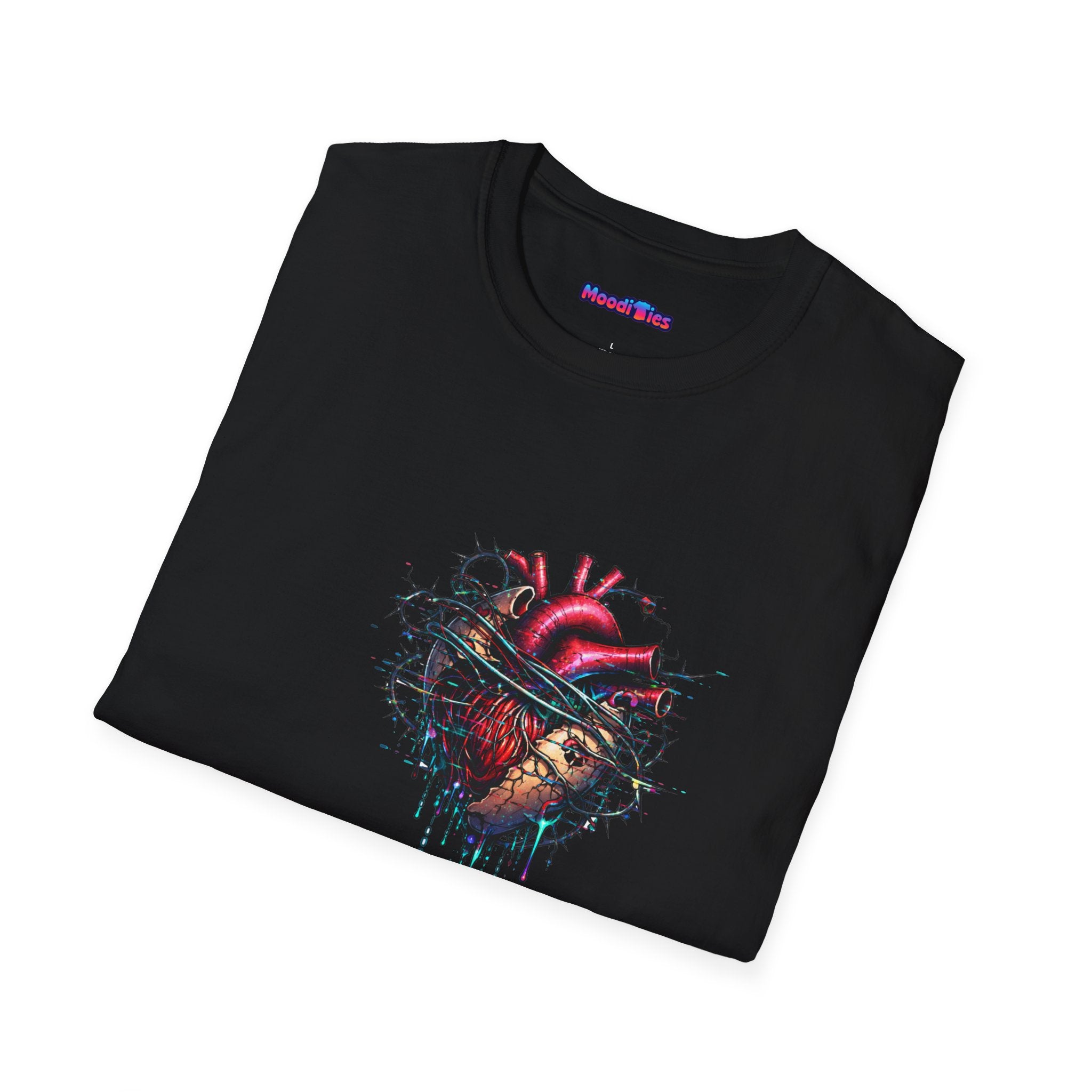Entangled Heart T-Shirt — X-Ray Anatomical Heart Graphic Tee