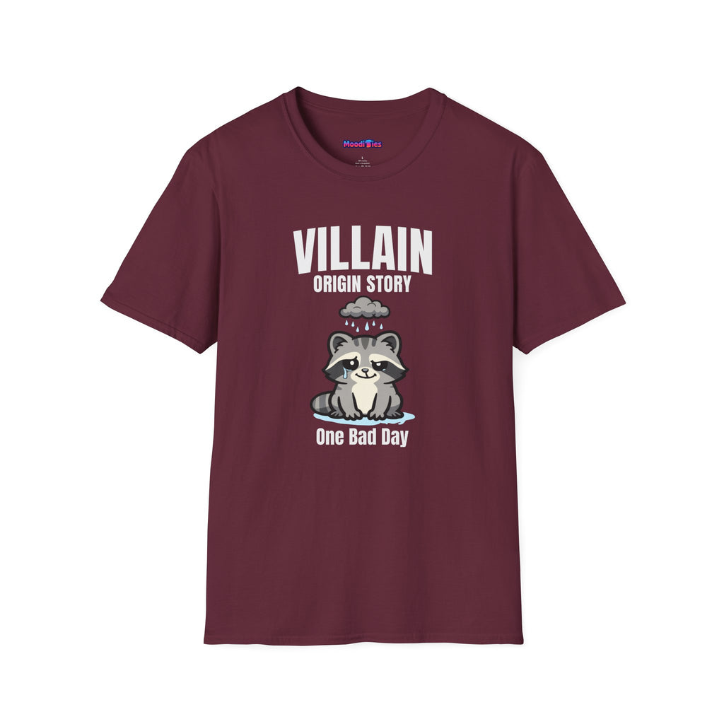 "Villain Origin Story: One Bad Day" Raccoon T-Shirt