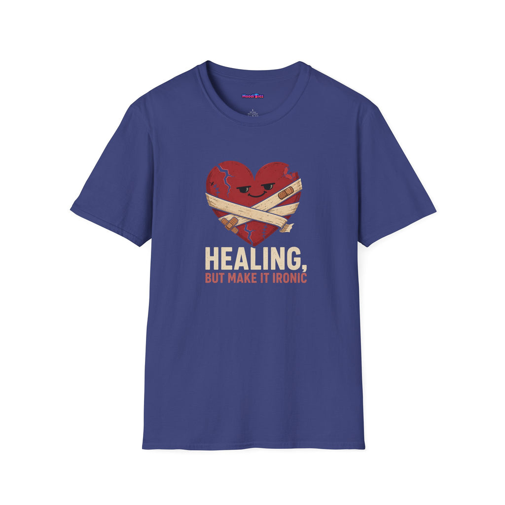 "Healing, But Make It Ironic" Bandaged Heart T-Shirt