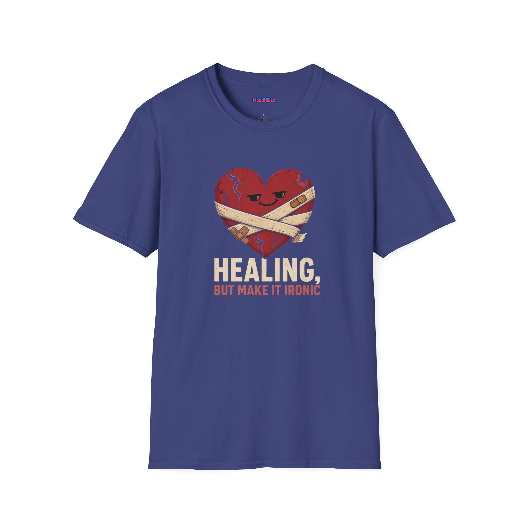 "Healing, But Make It Ironic" Bandaged Heart T-Shirt