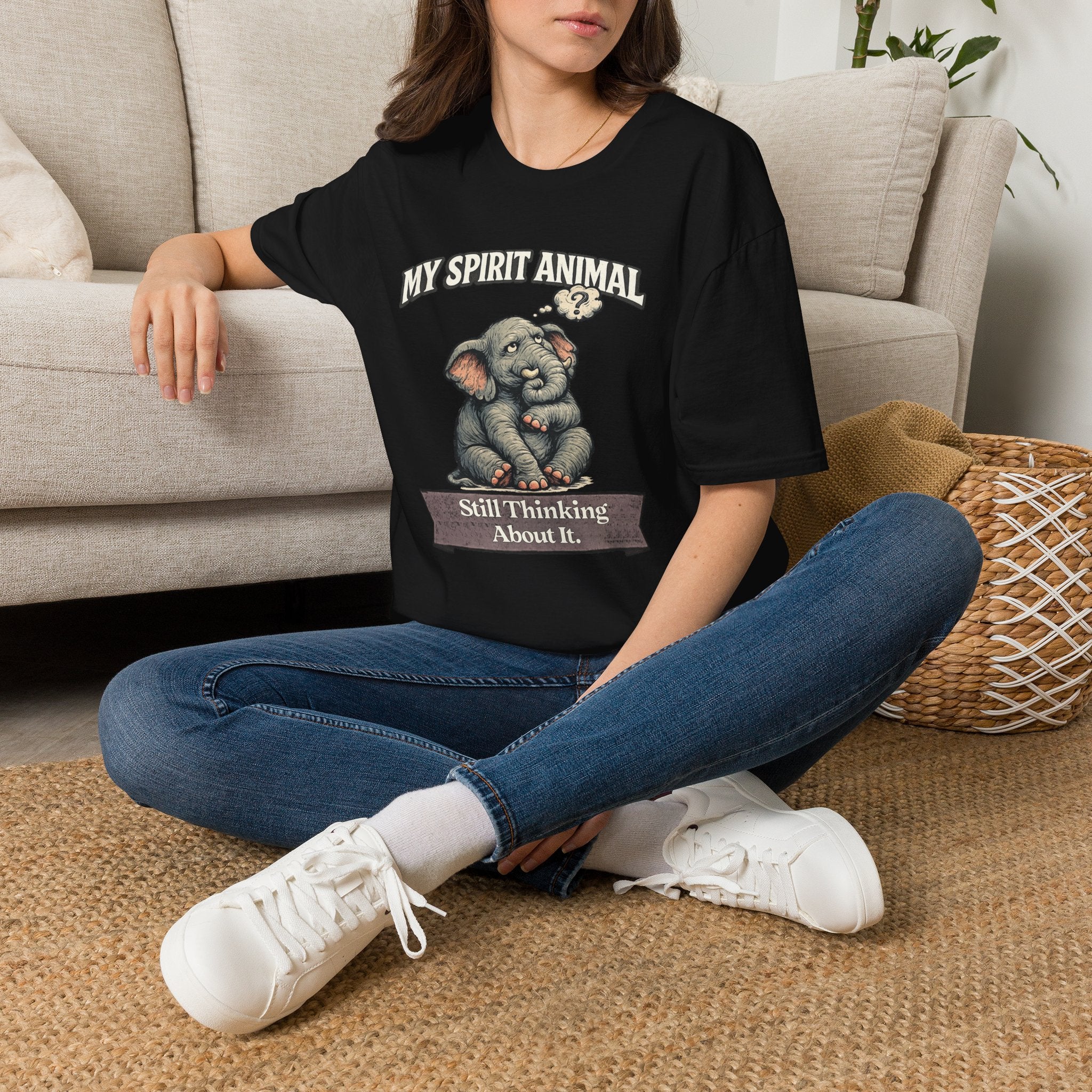 "My Spirit Animal: Elephant (Still Thinking About It)" T-Shirt