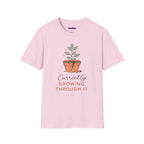 "Currently Growing Through It" Broken Potted Plant T-Shirt
