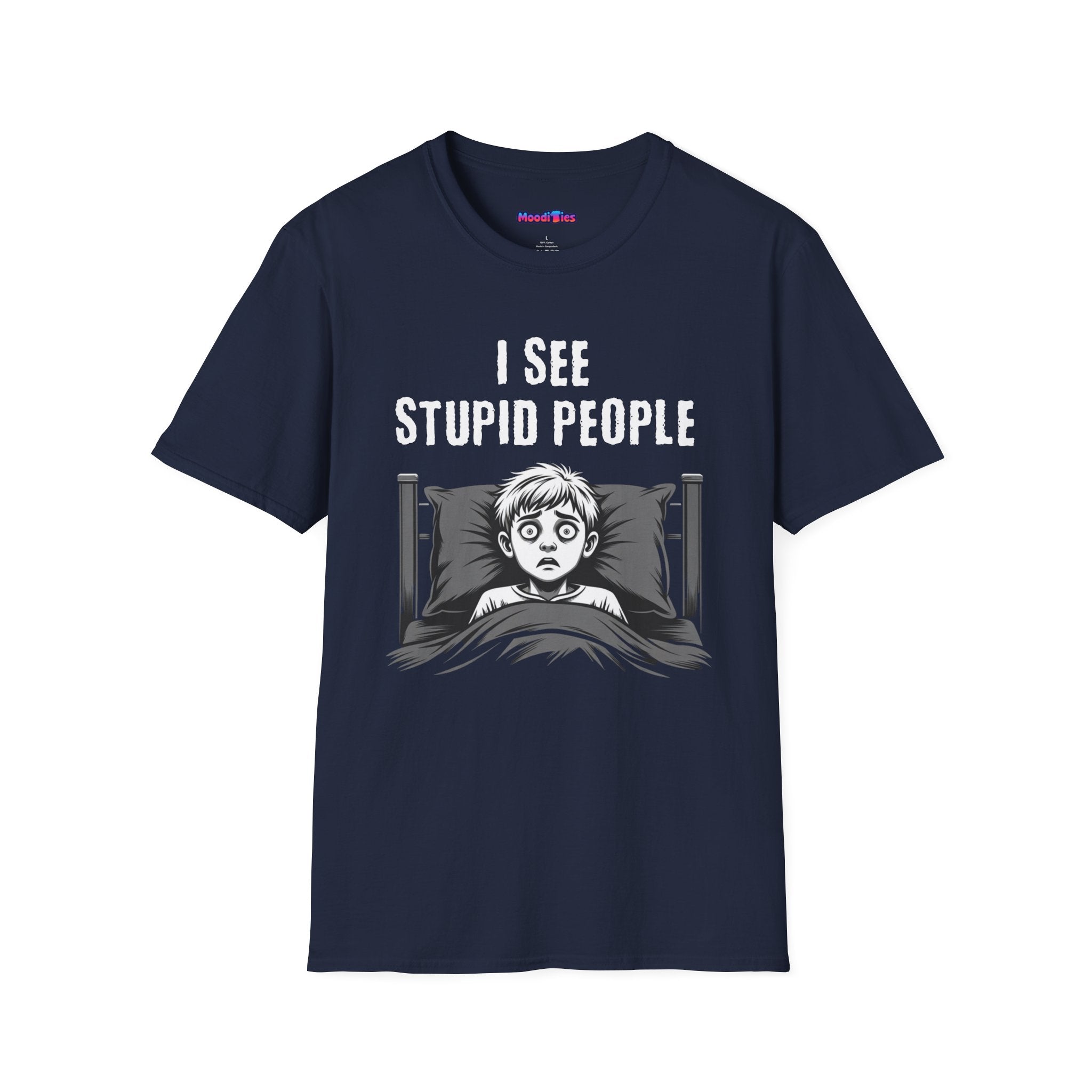"I See Stupid People" Spooked Boy T-Shirt