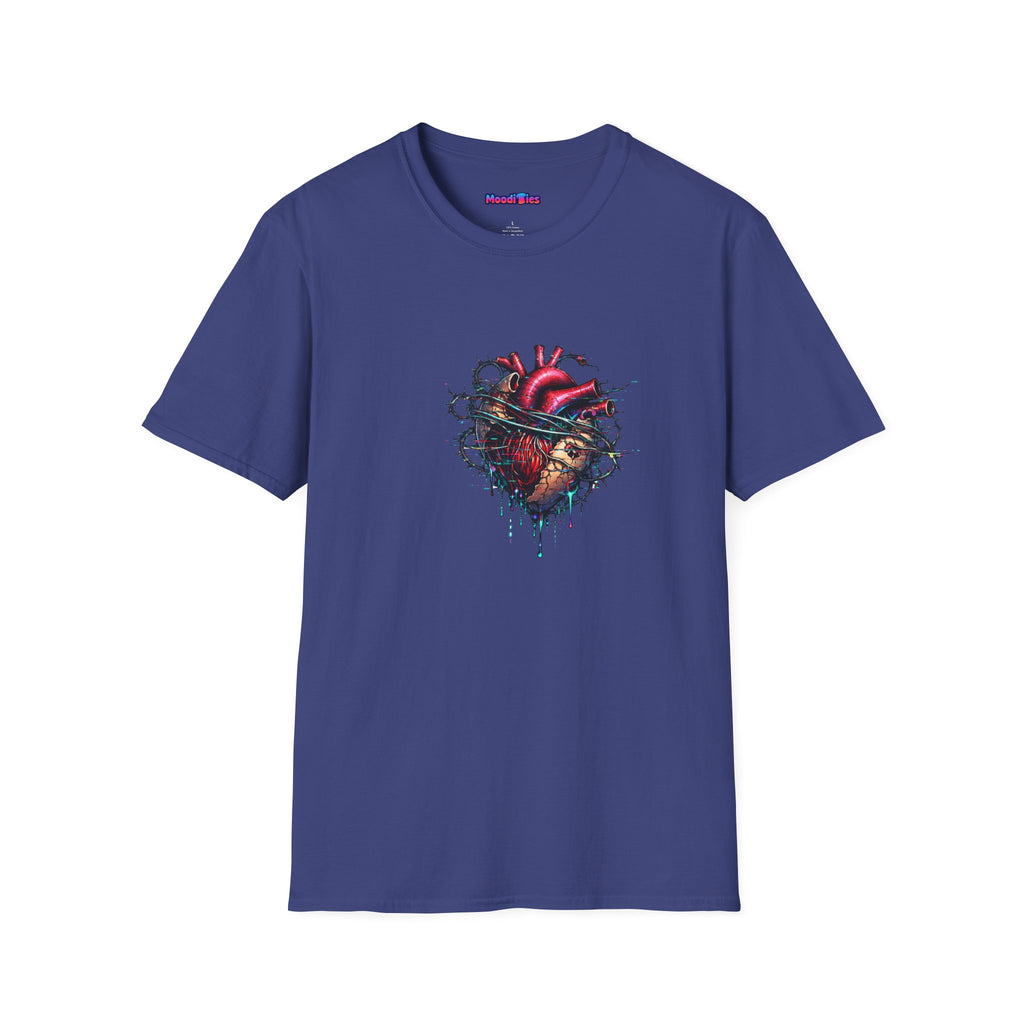 Entangled Heart T-Shirt — X-Ray Anatomical Heart Graphic Tee