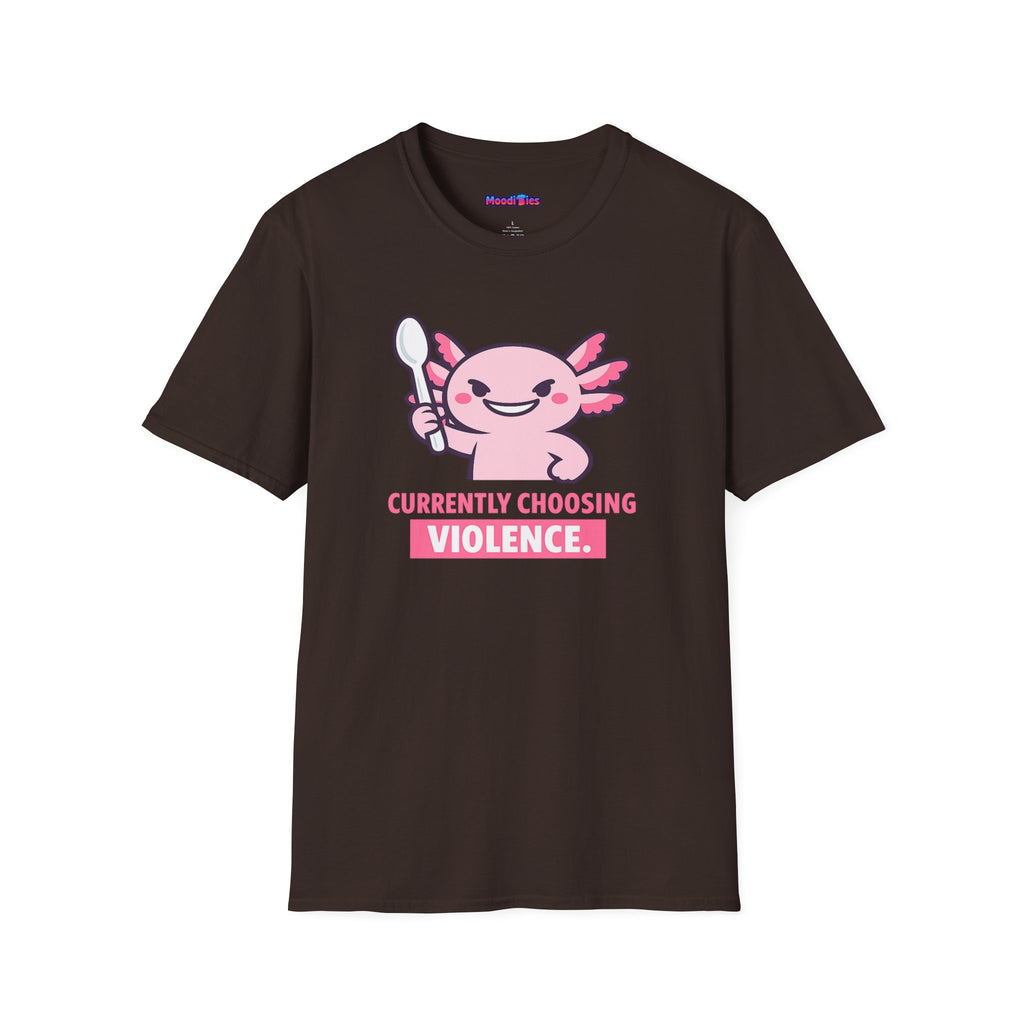 "Currently Choosing Violence" Axolotl T-Shirt