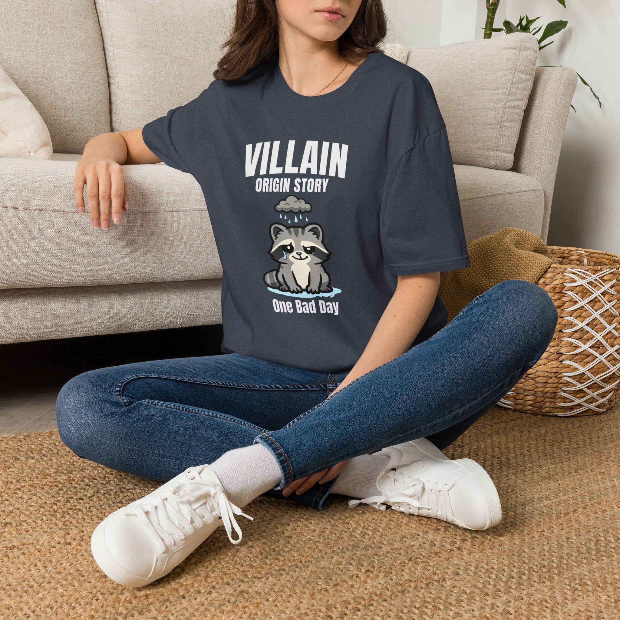 "Villain Origin Story: One Bad Day" Raccoon T-Shirt