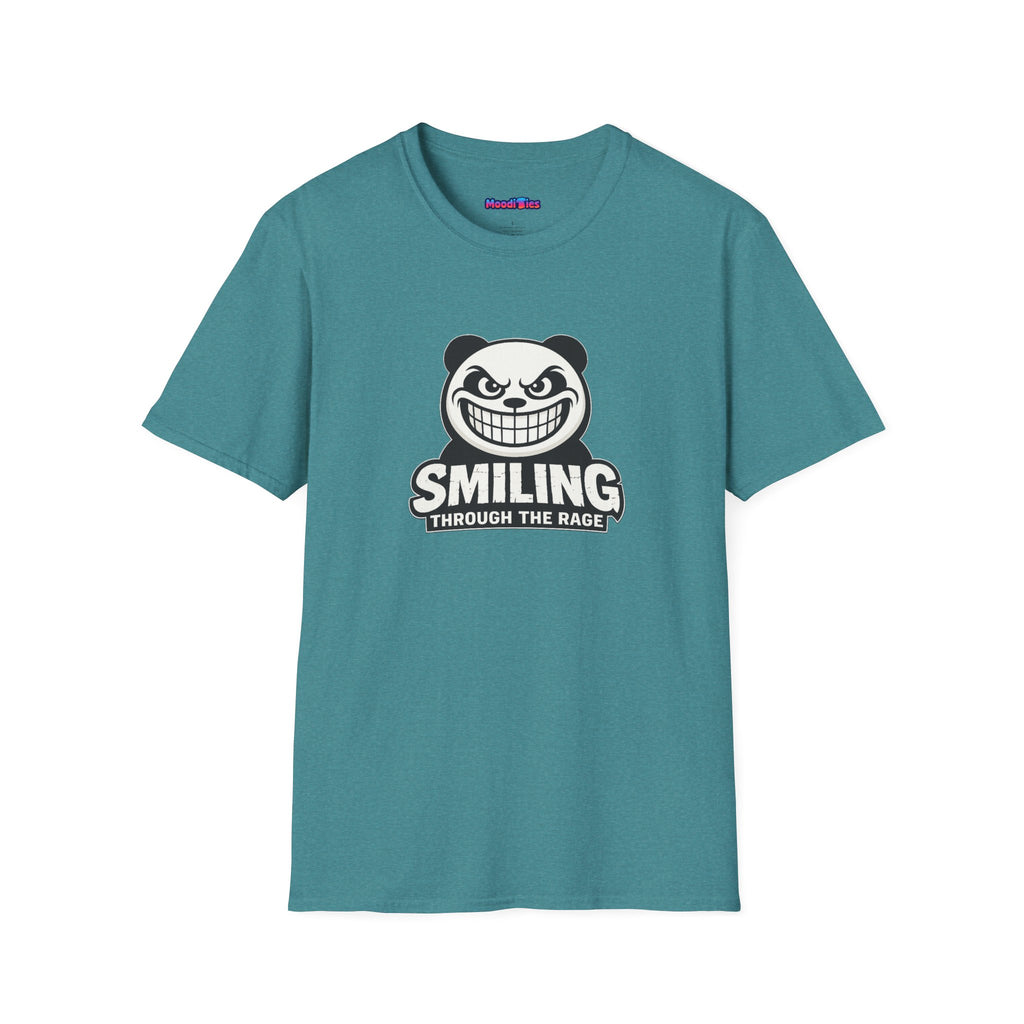 "Smiling Through The Rage" Fierce Grinning Panda T-Shirt