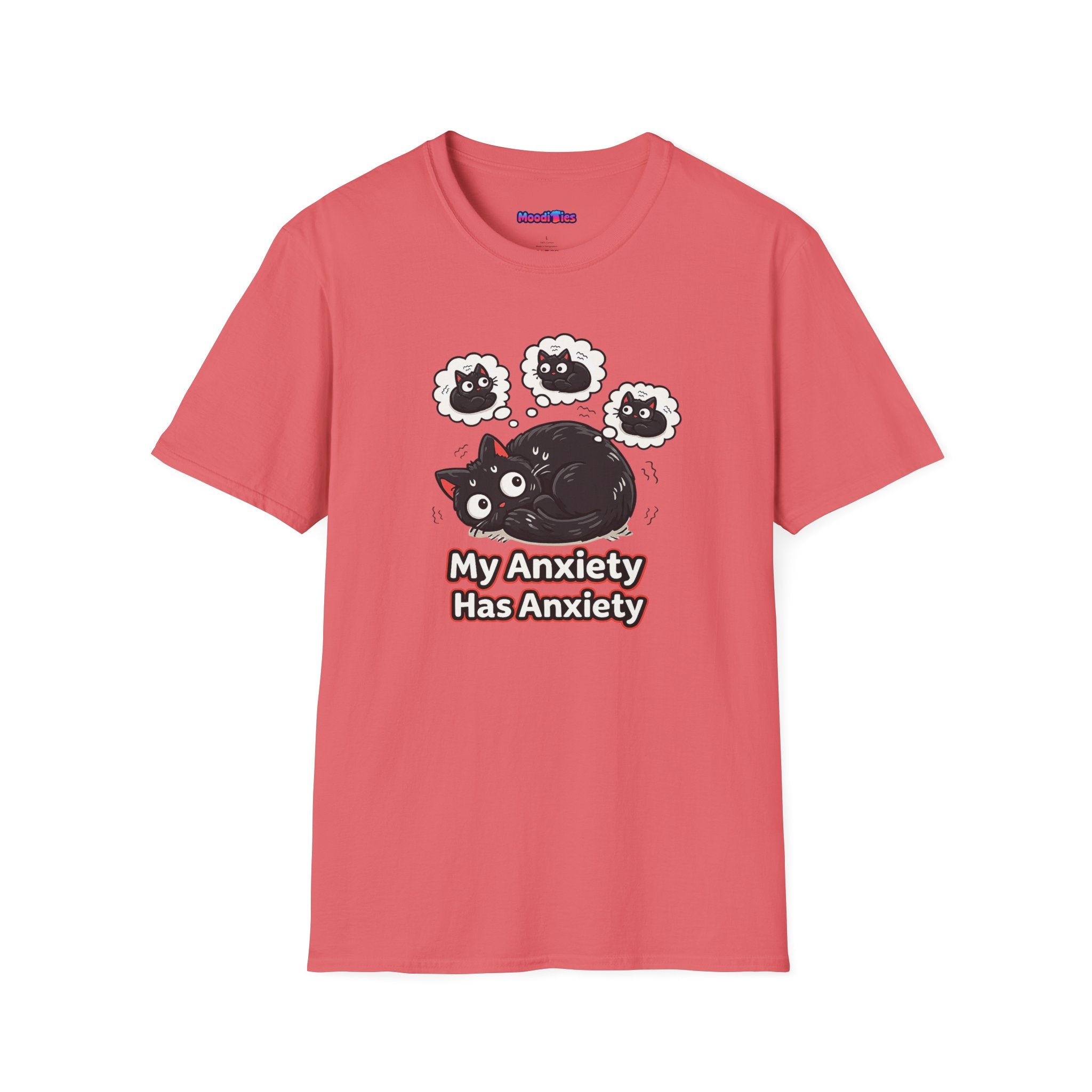 "My Anxiety Has Anxiety" Cute Anxiety Cat T-Shirt