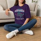"Certified Overthinker" Retro Brain Graphic T-Shirt