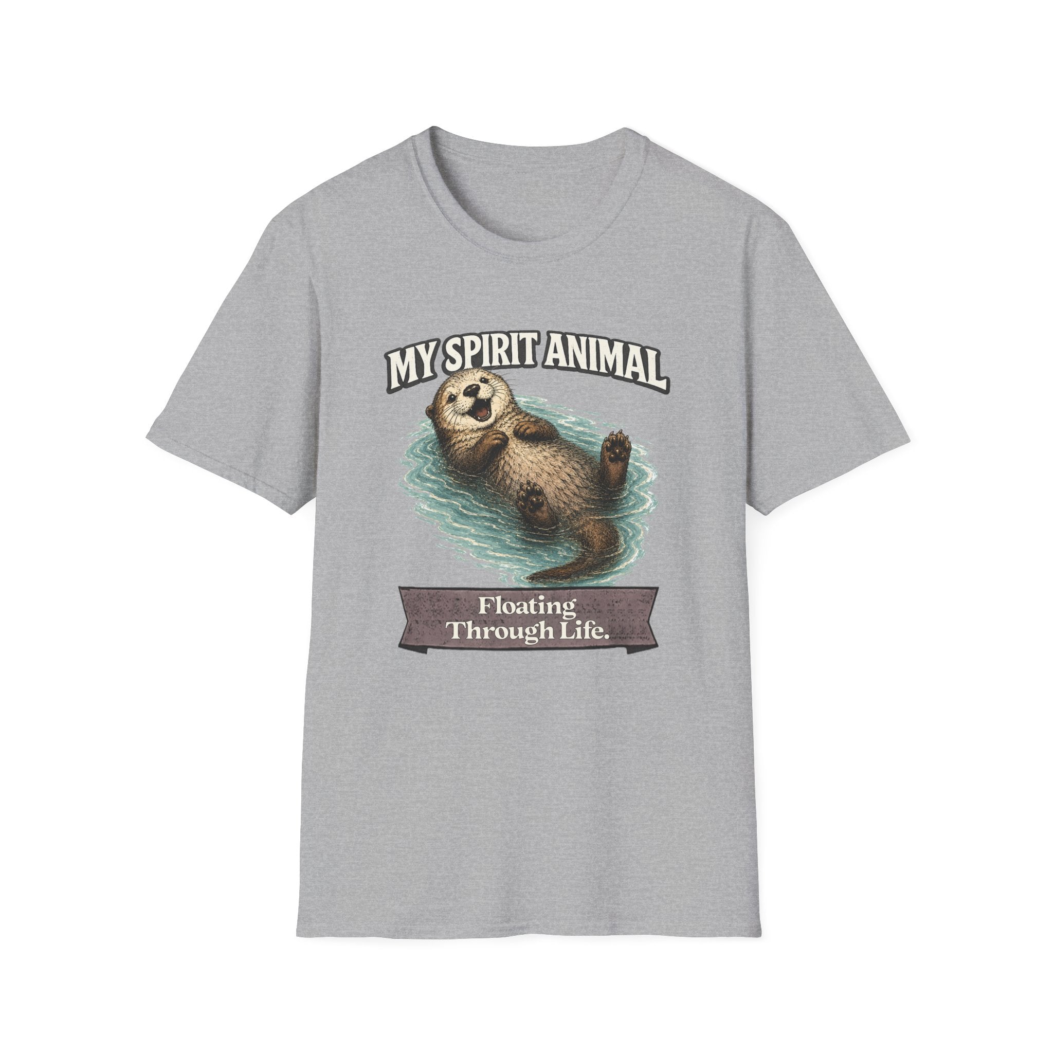 "My Spirit Animal: Otter (Floating Through Life)" T-Shirt