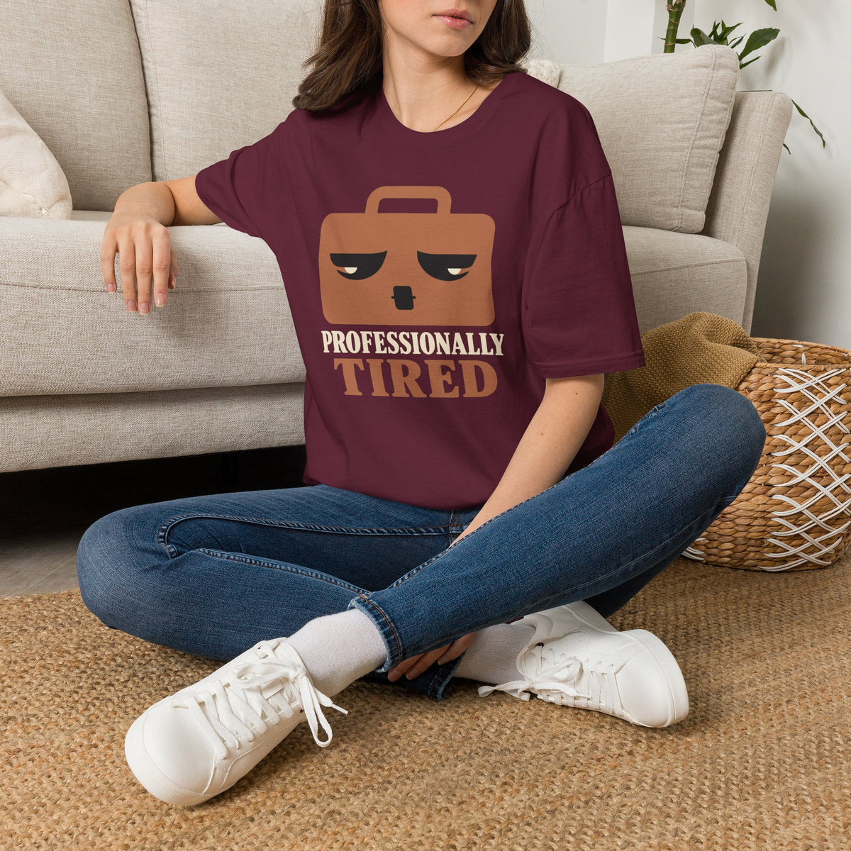 “Professionally Tired” Sleepy Briefcase T-Shirt