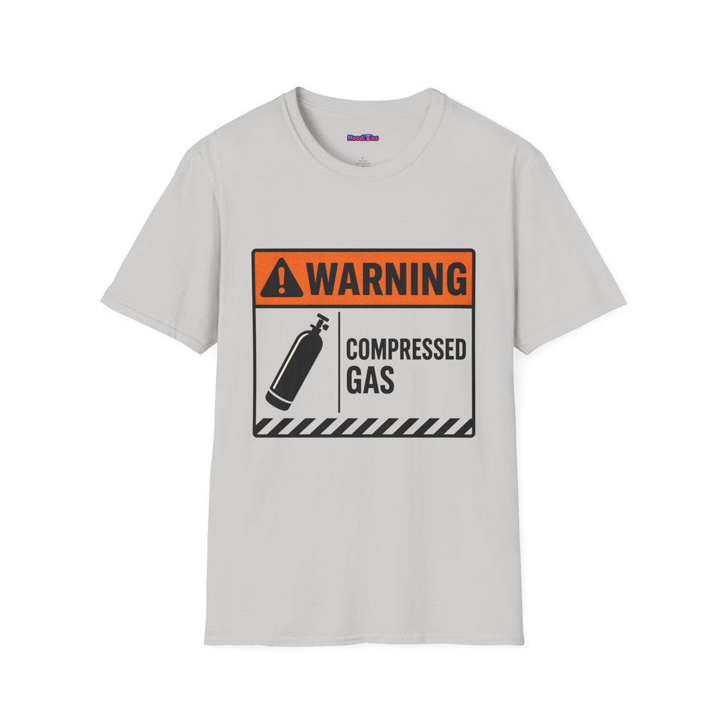 "Warning: Compressed Gas" Warning Sign T-Shirt