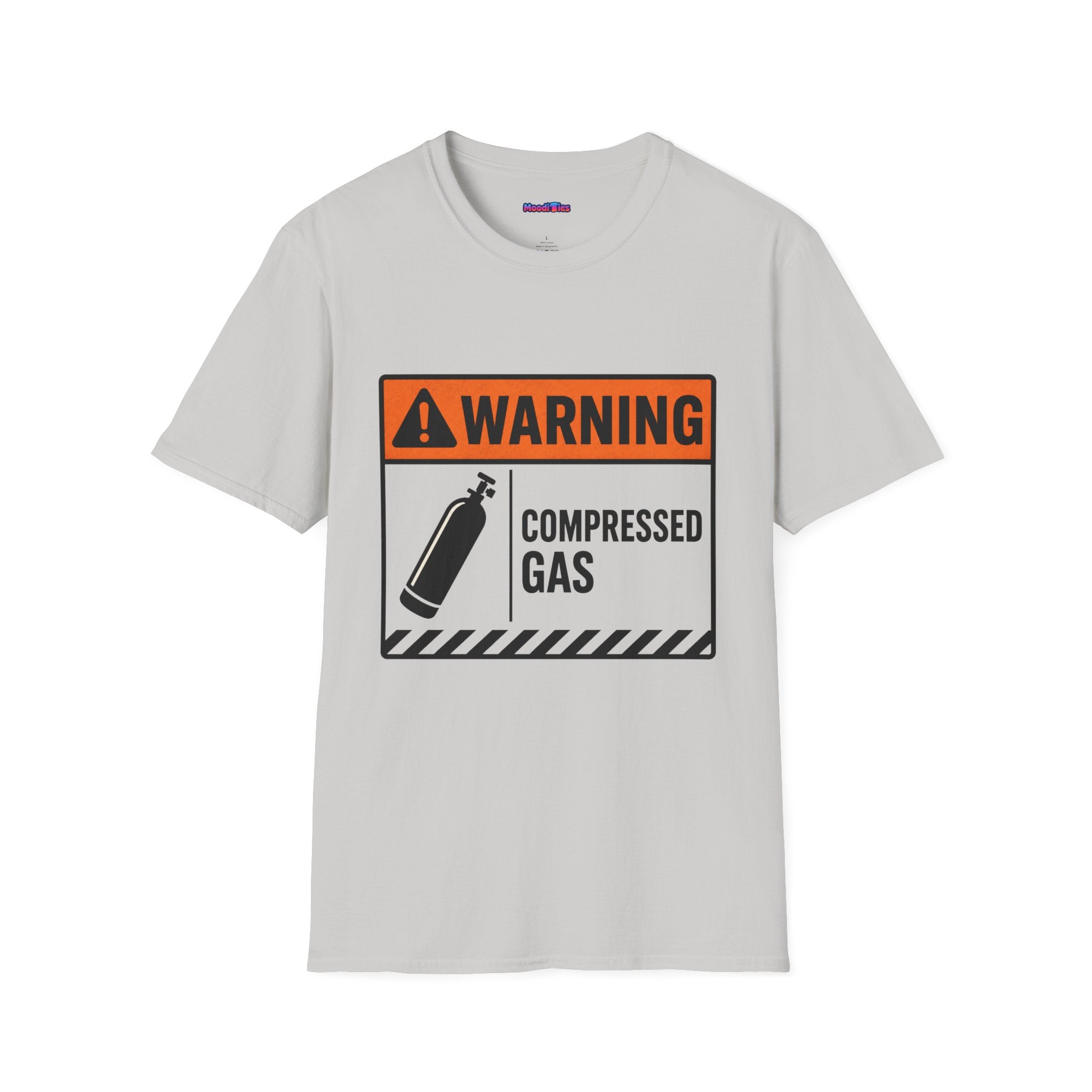 "Warning: Compressed Gas" Warning Sign T-Shirt