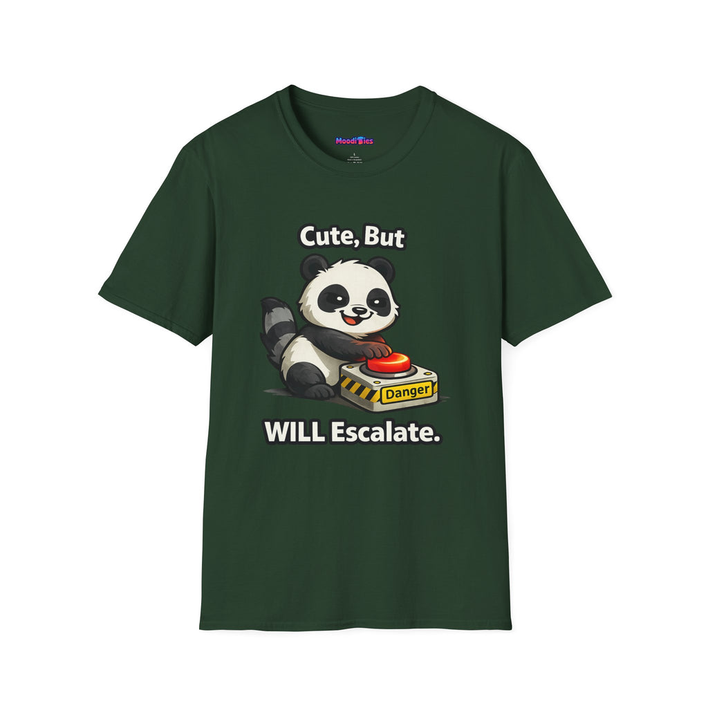 "Cute, But Will Escalate" Danger Panda T-Shirt