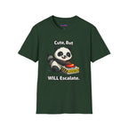 "Cute, But Will Escalate" Danger Panda T-Shirt