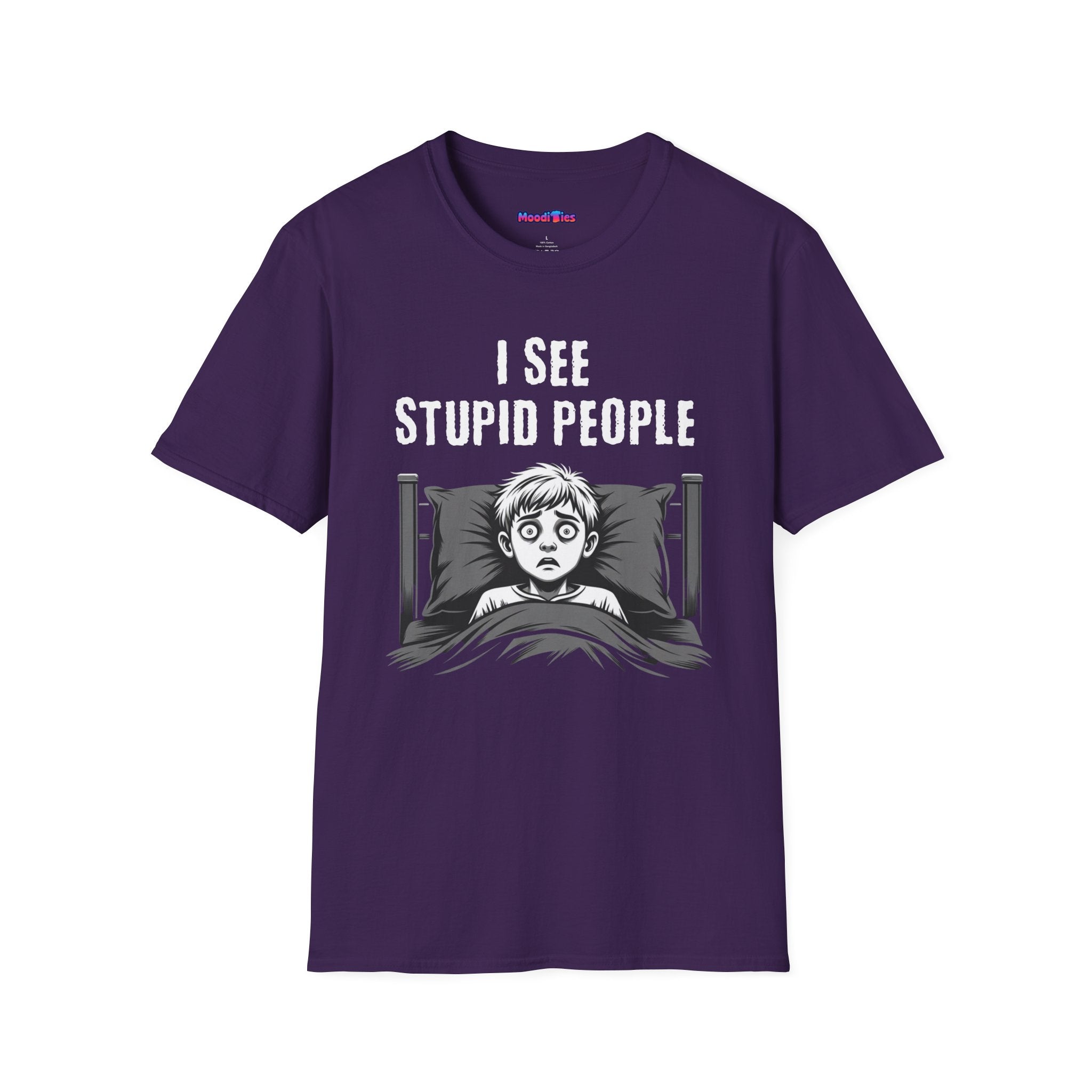 "I See Stupid People" Spooked Boy T-Shirt