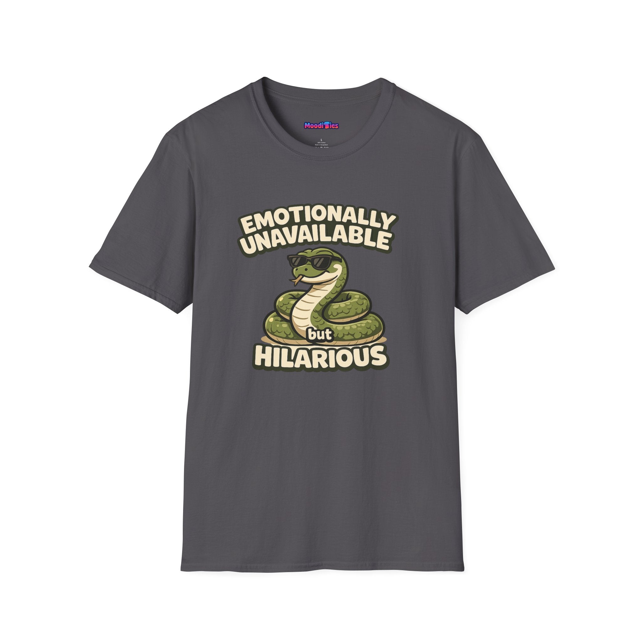 "Emotionally Unavailable But Hilarious" Snake T-Shirt