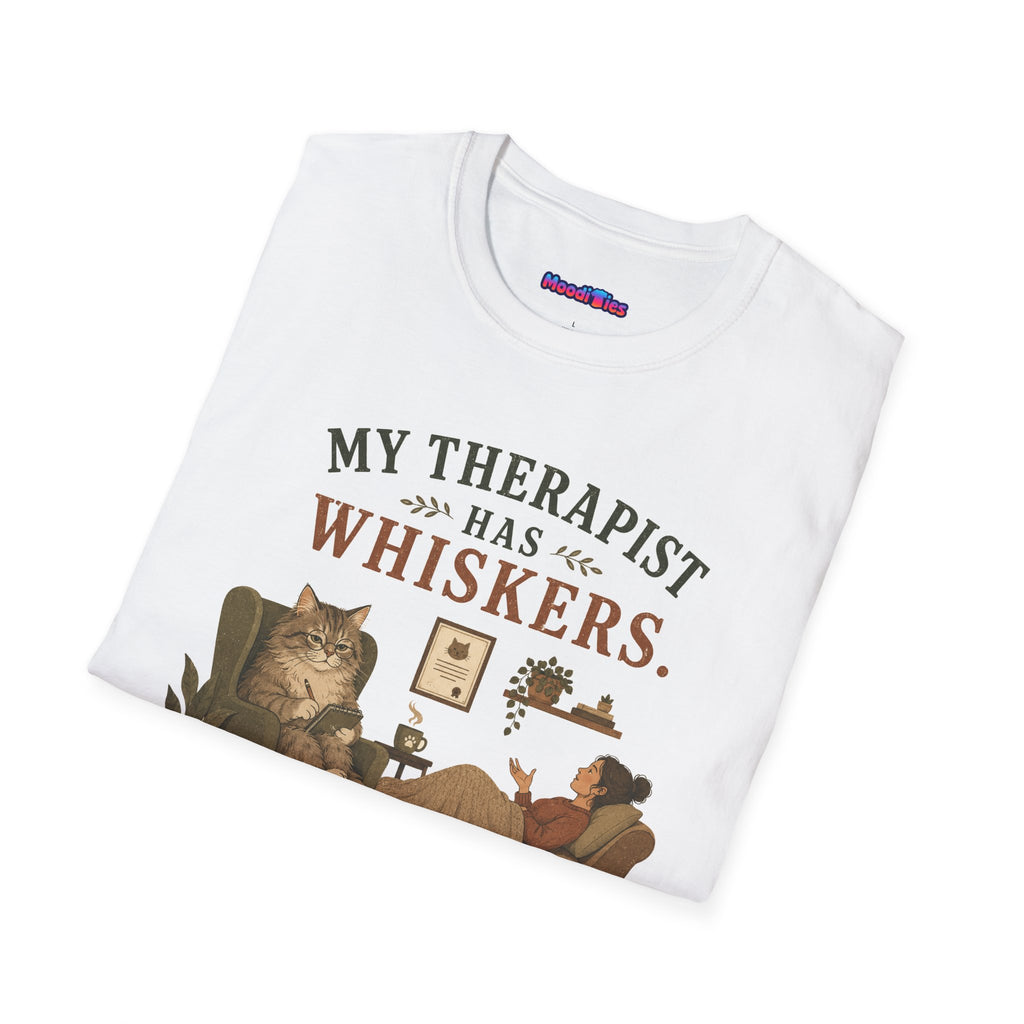 "My Therapist Has Whiskers." Therapy Cat T-Shirt