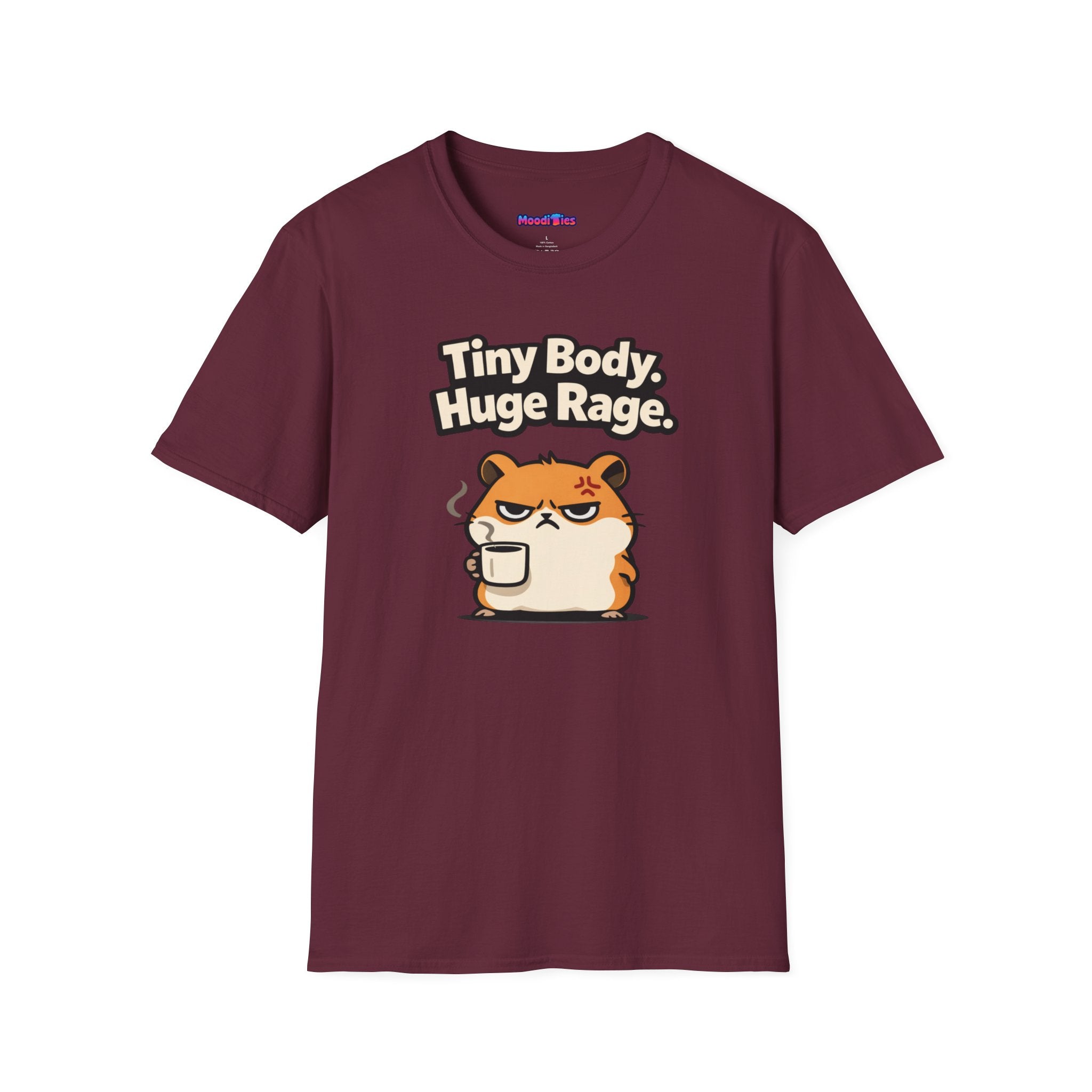 "Tiny Body, Huge Rage." Angry Hamster T-Shirt