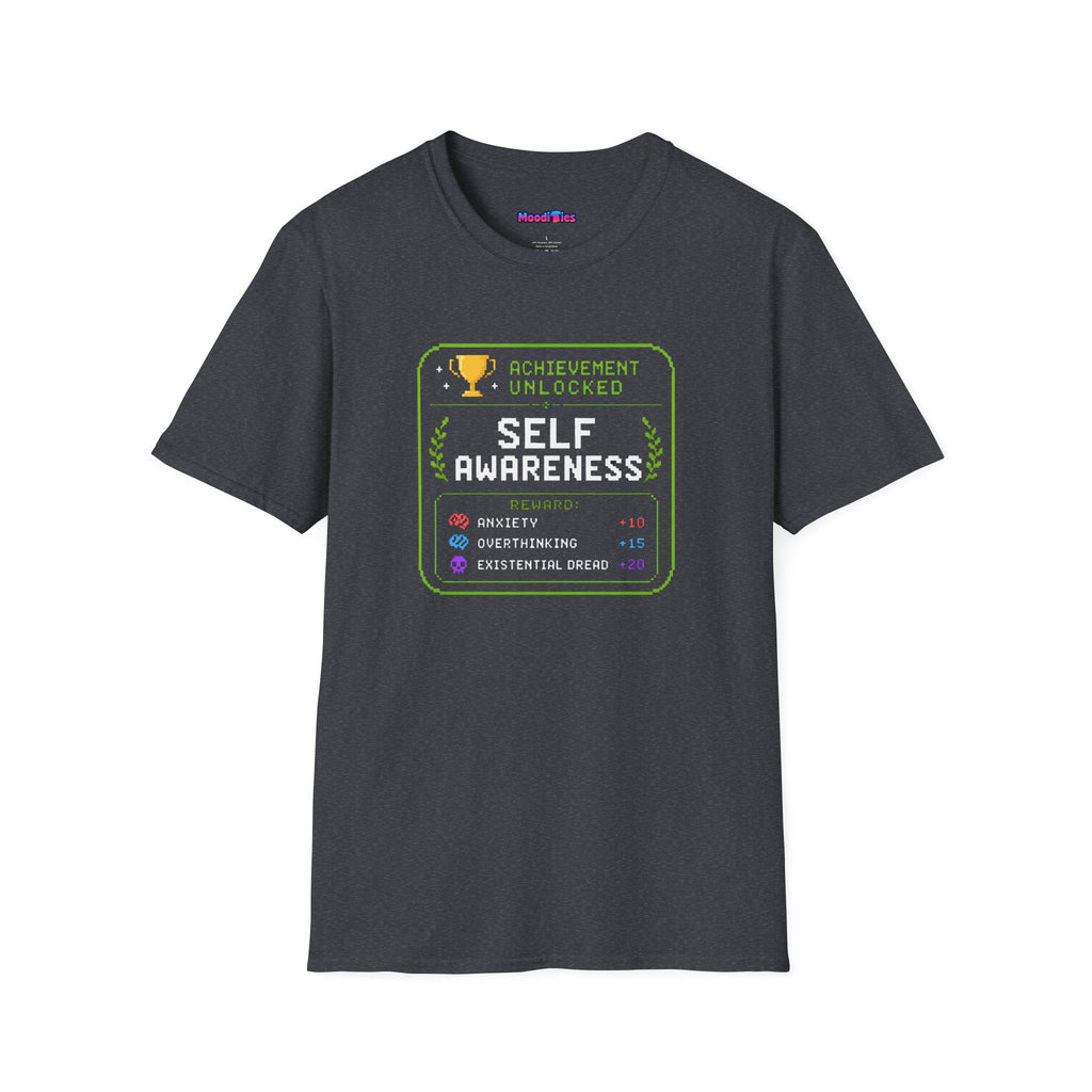 "Achievement Unlocked: Self-Awareness" Gamer Humor T-Shirt