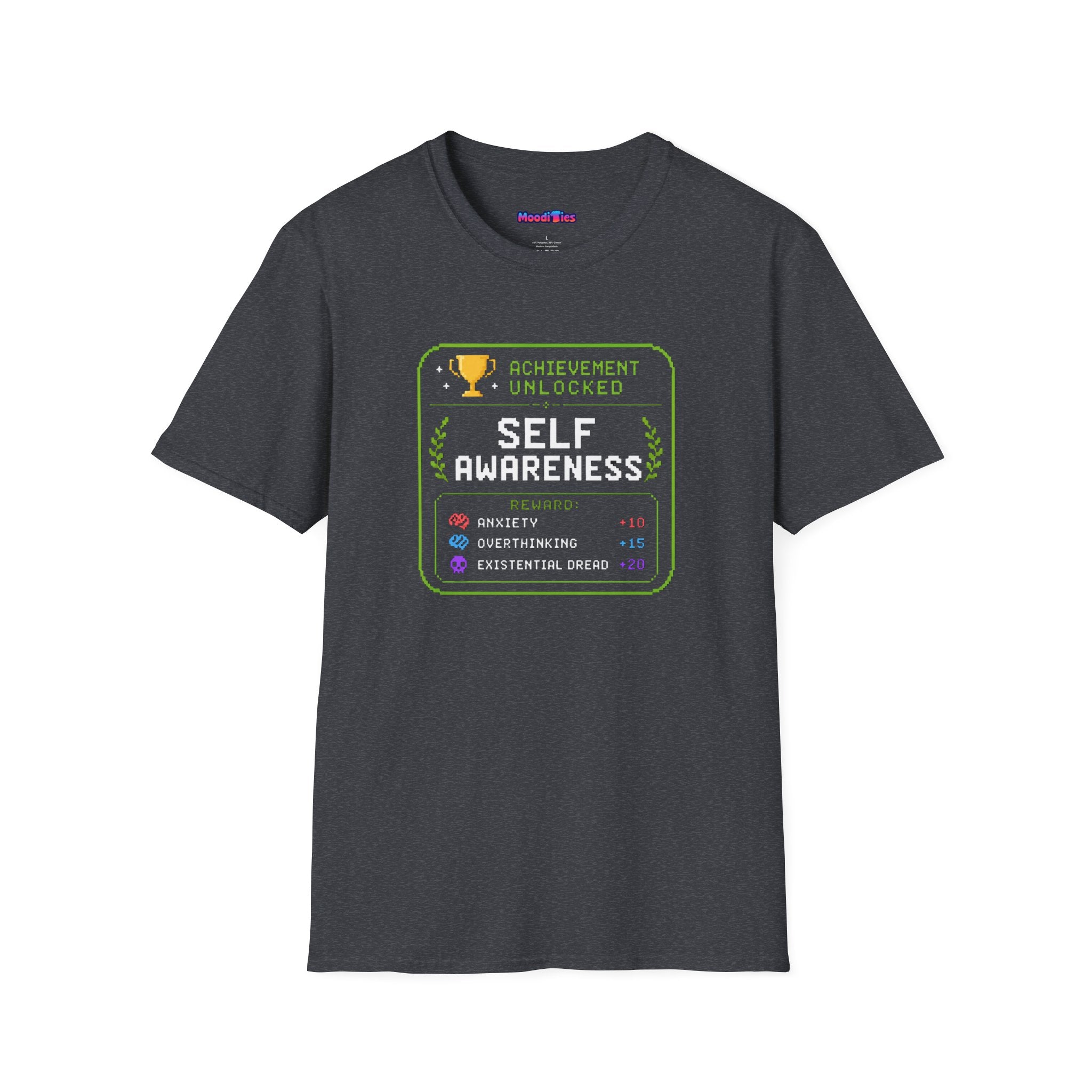 "Achievement Unlocked: Self-Awareness" Gamer Humor T-Shirt